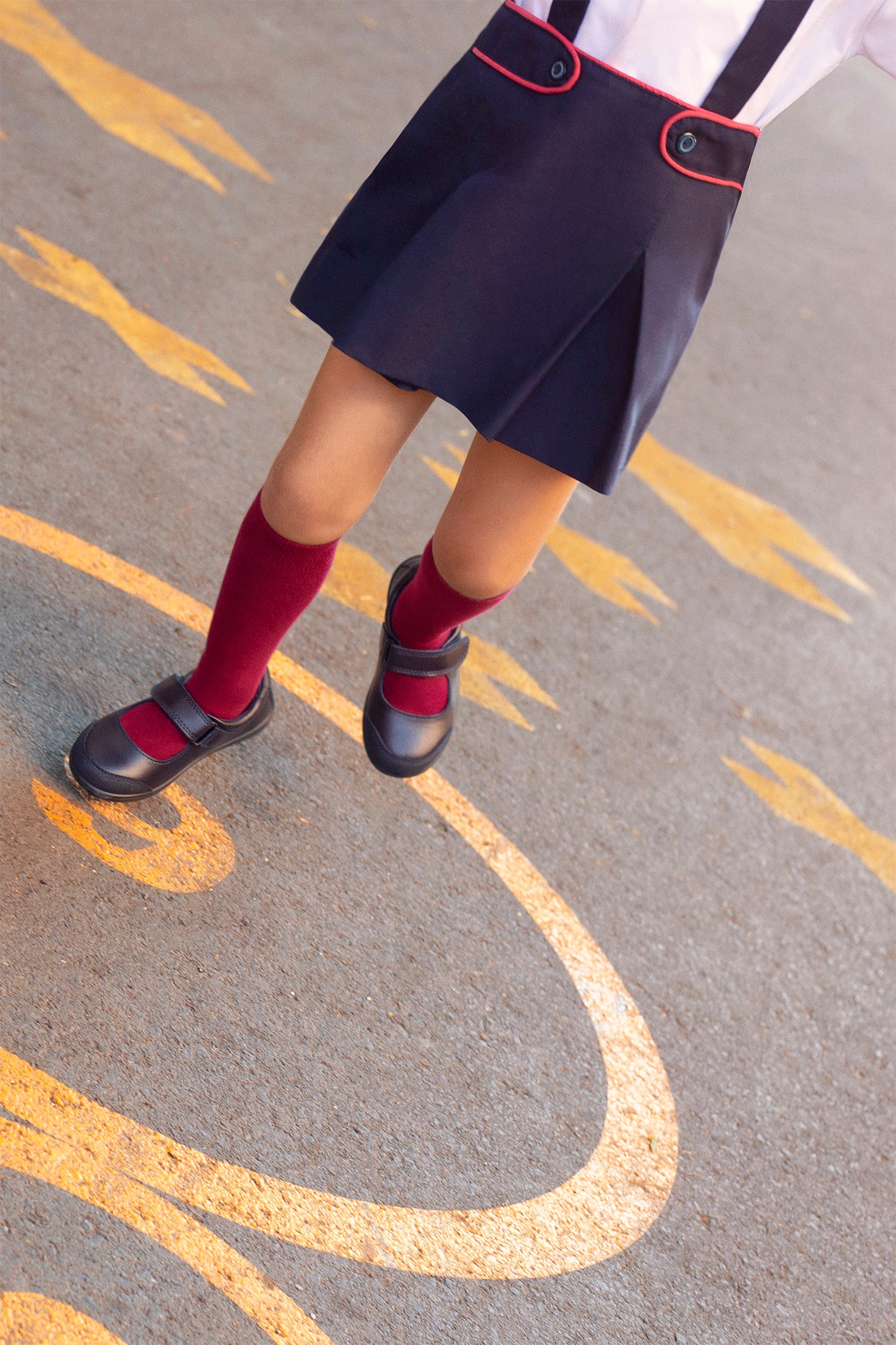 Calzini lunghi per bambini in cotone bordeaux