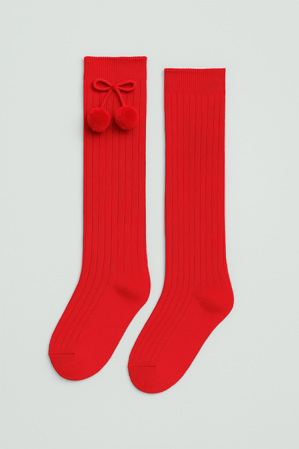 02833-calcetines-largos-pompones-infantil-ysabel-mora-rojo