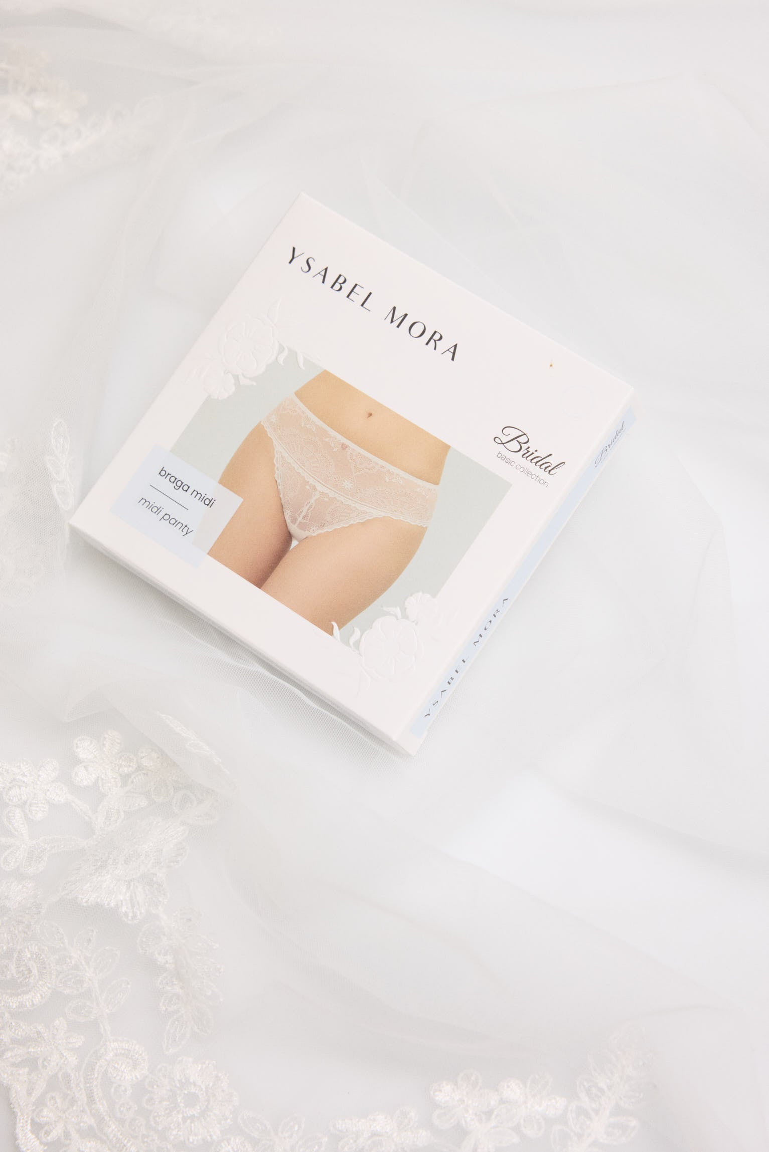 Braga midi encaje blanco | Colección Novia - Ysabel Mora