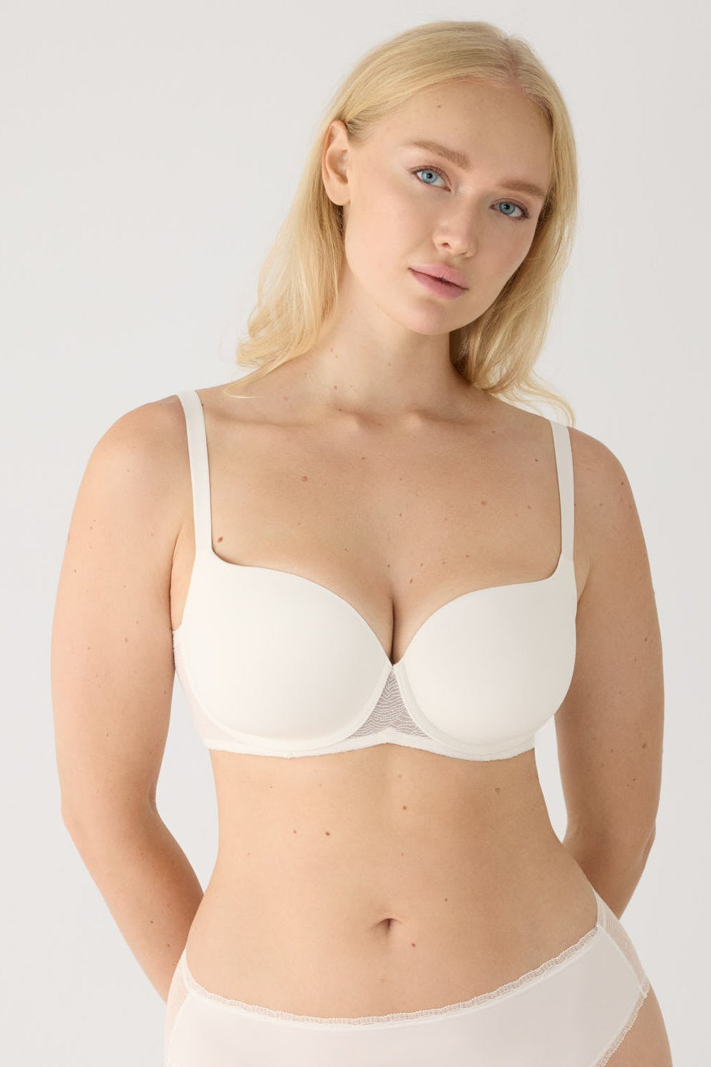Reggiseno capacidad con ferretto imbottito sottoseno texture avorio