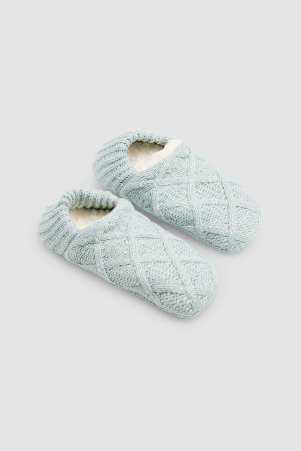 Calzini-pantofola da donna antiscivolo azzurro