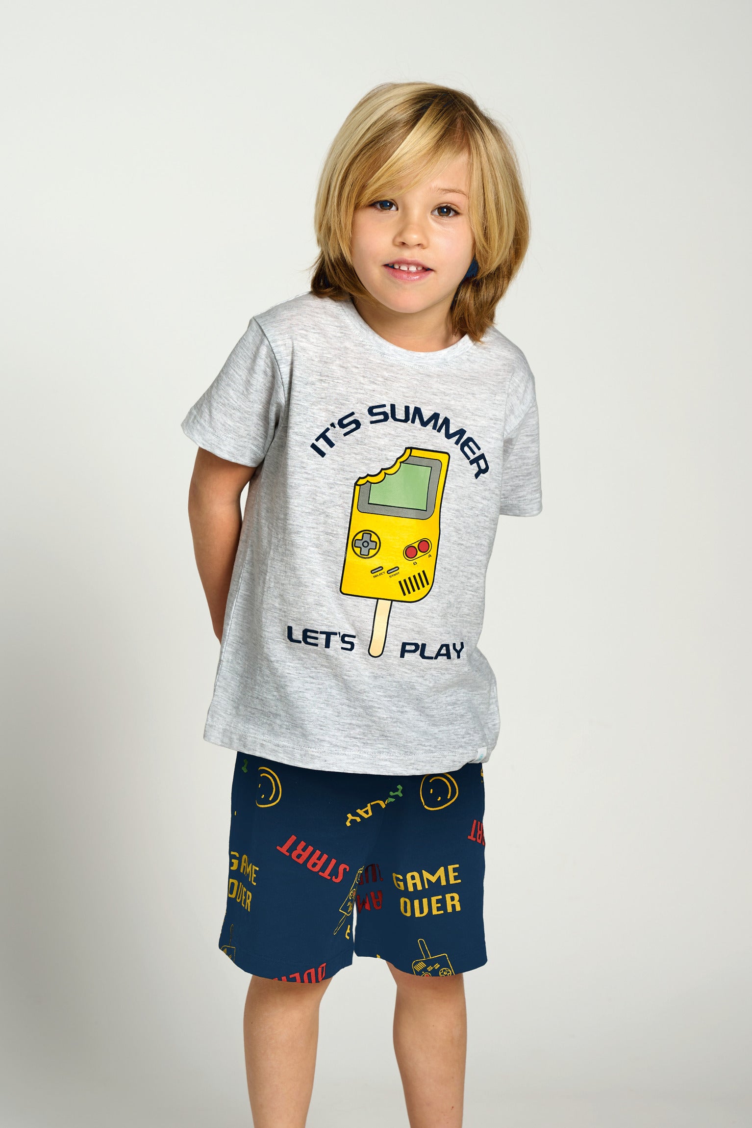 Pijama infantil corto Gamer | MUYDEMI - Ysabel Mora