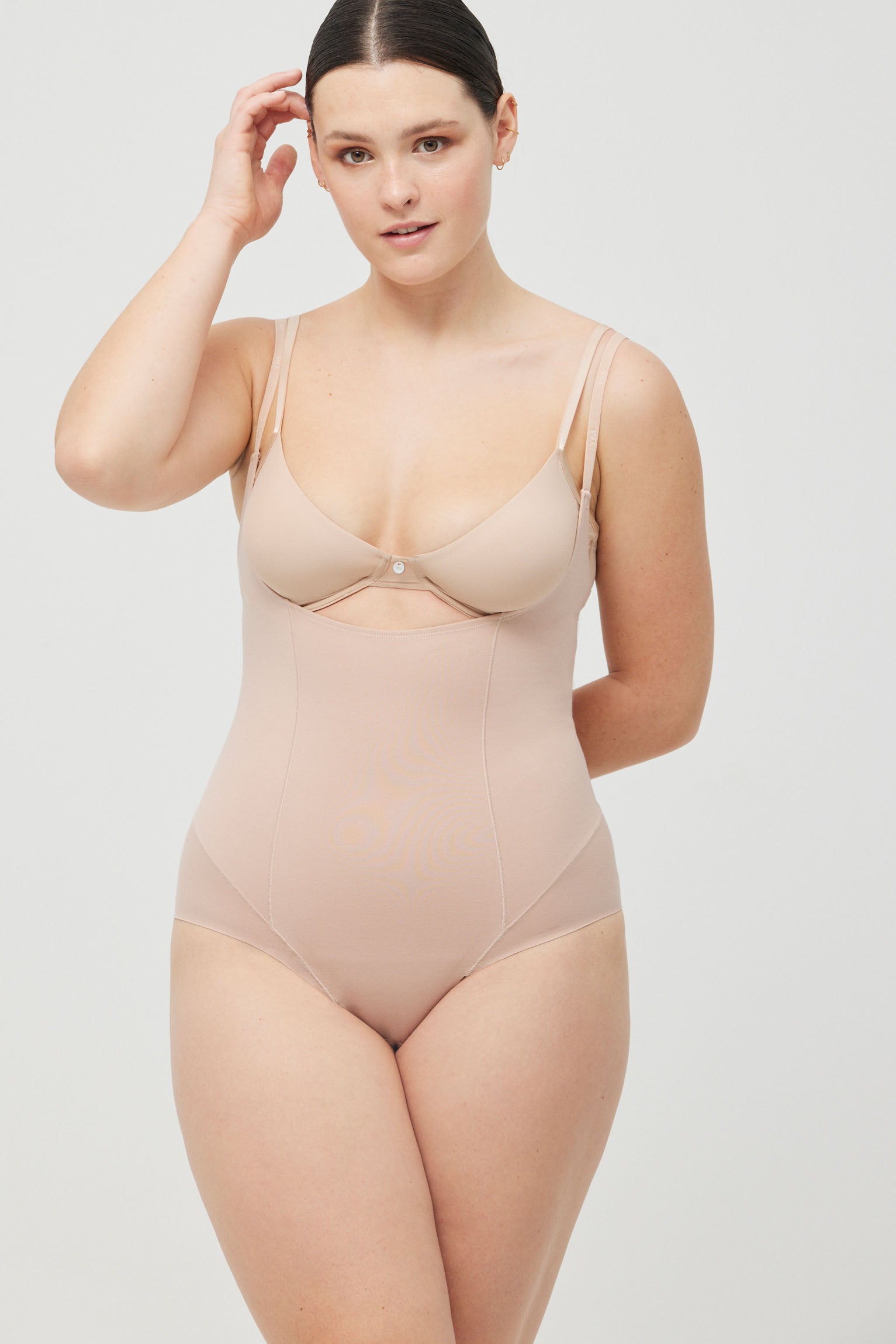 Schiena Scoperta Intimo Sposa Color Carne Body-up Snellente In