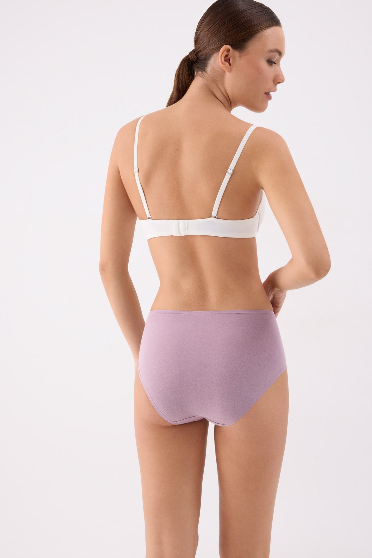Pack de 4 slip altas de algodón colores