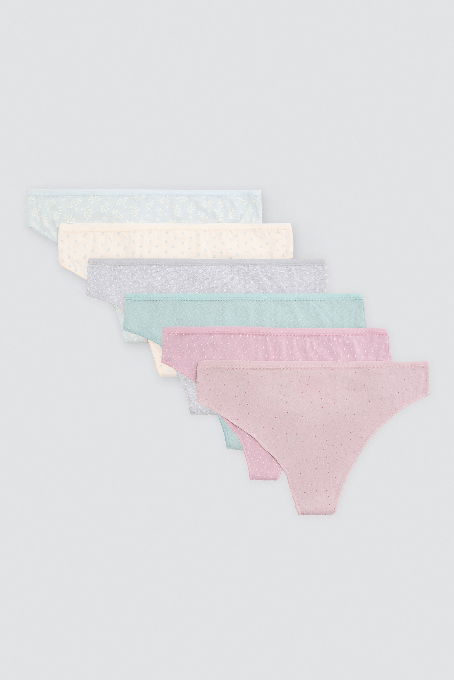 Pack de 6 perizomi de algodón estampados