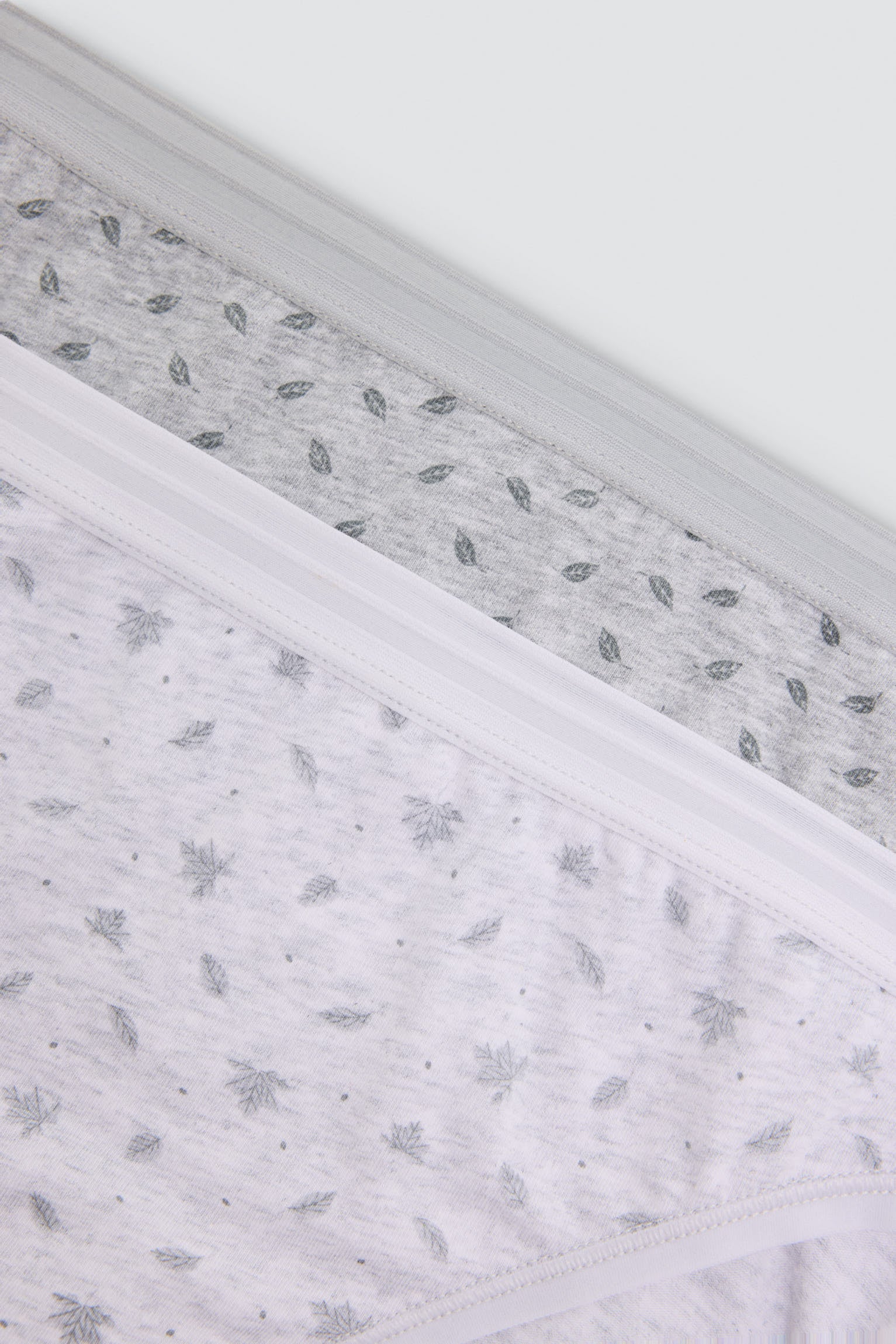 Confezione da 2 slip mini stampati in cotone, grigio