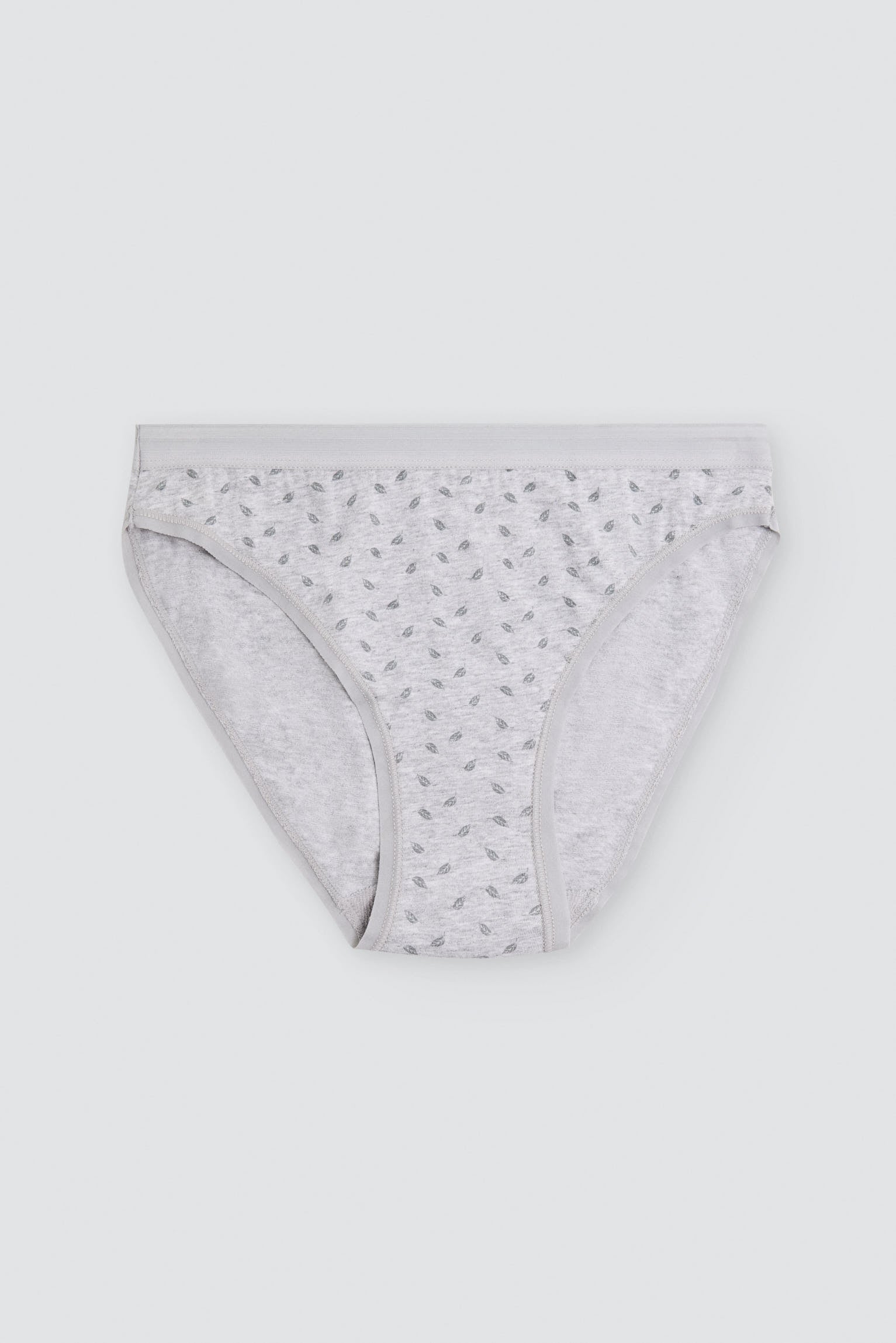 Confezione da 2 slip mini stampati in cotone, grigio