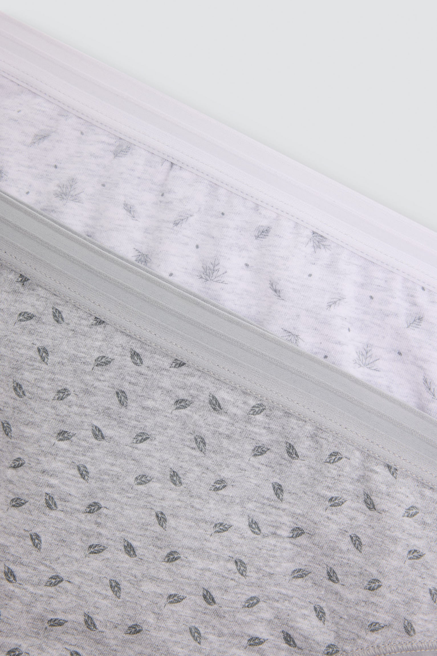 Confezione da 2 slip midi stampati in cotone, grigio
