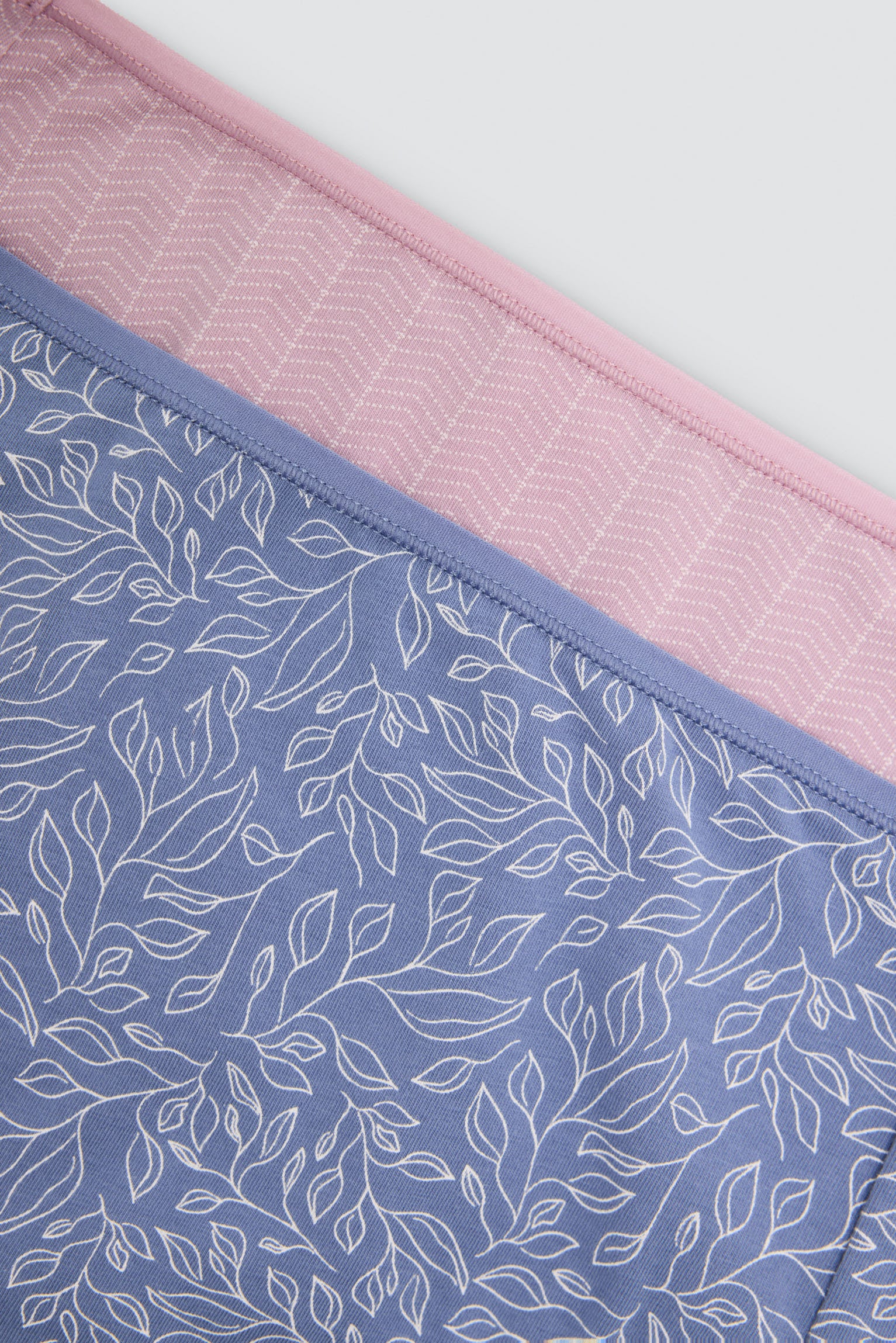 Confezione da 2 slip a vita alta stampati in cotone, multicolore