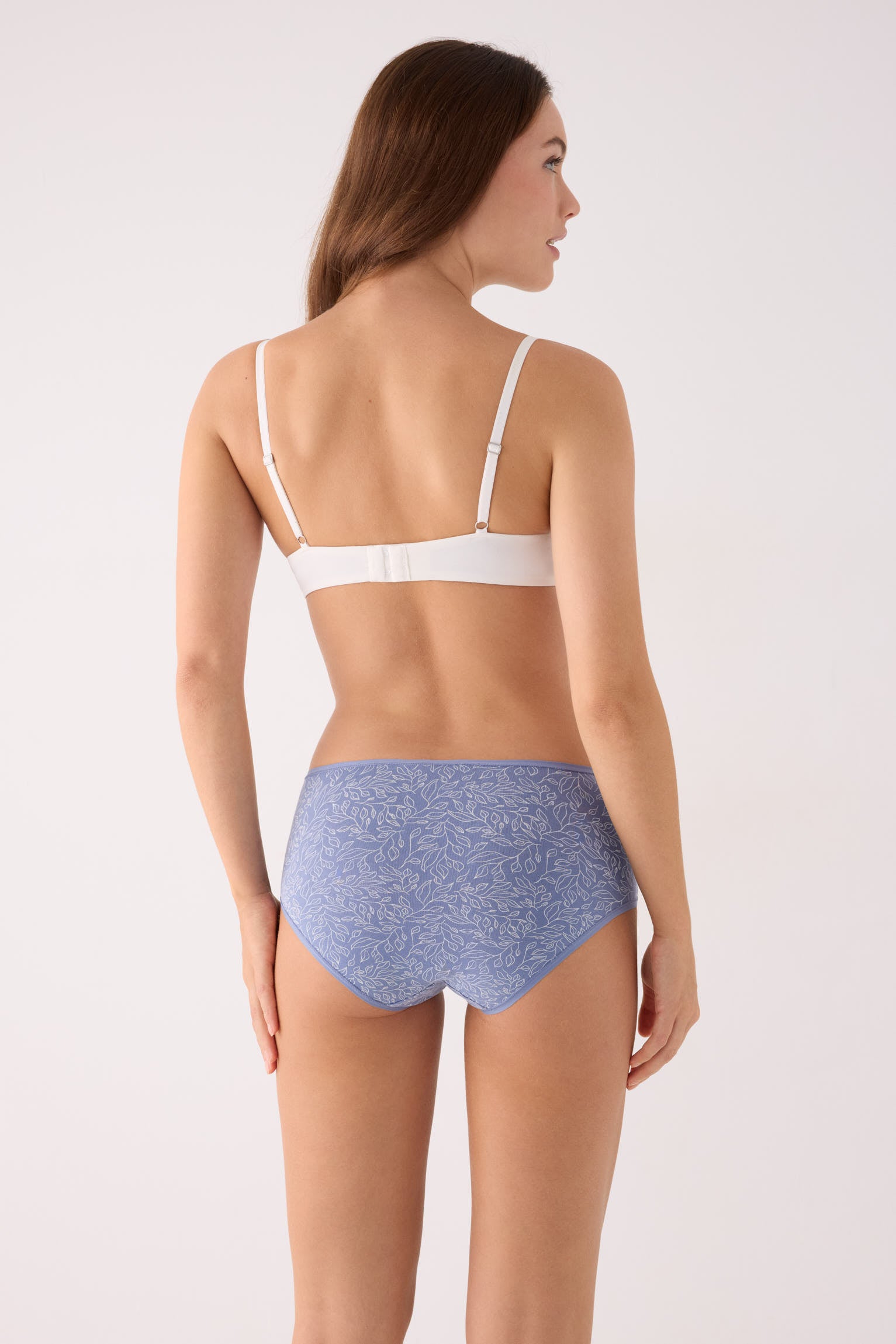 Confezione da 2 slip a vita alta stampati in cotone, multicolore