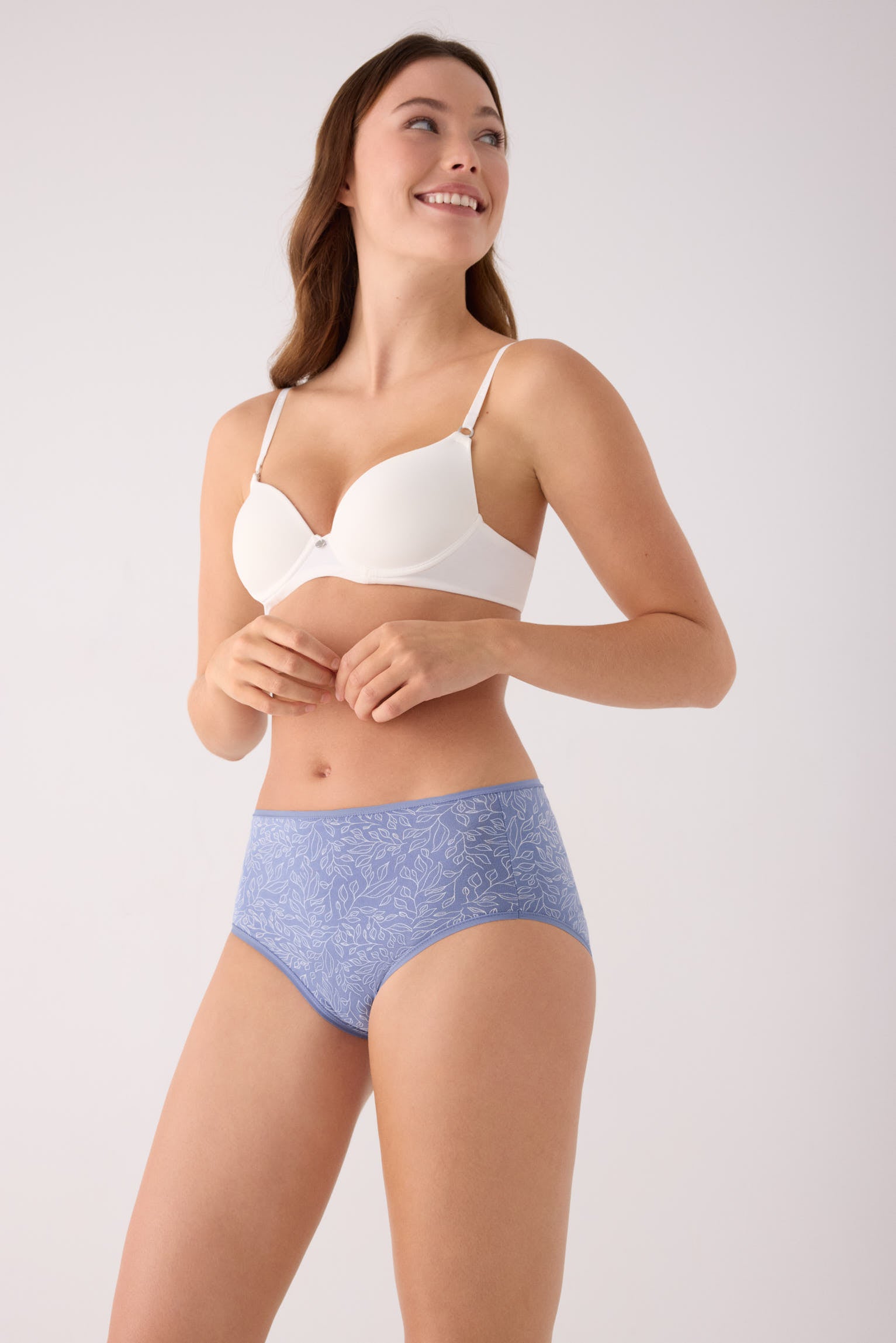 Confezione da 2 slip a vita alta stampati in cotone, multicolore