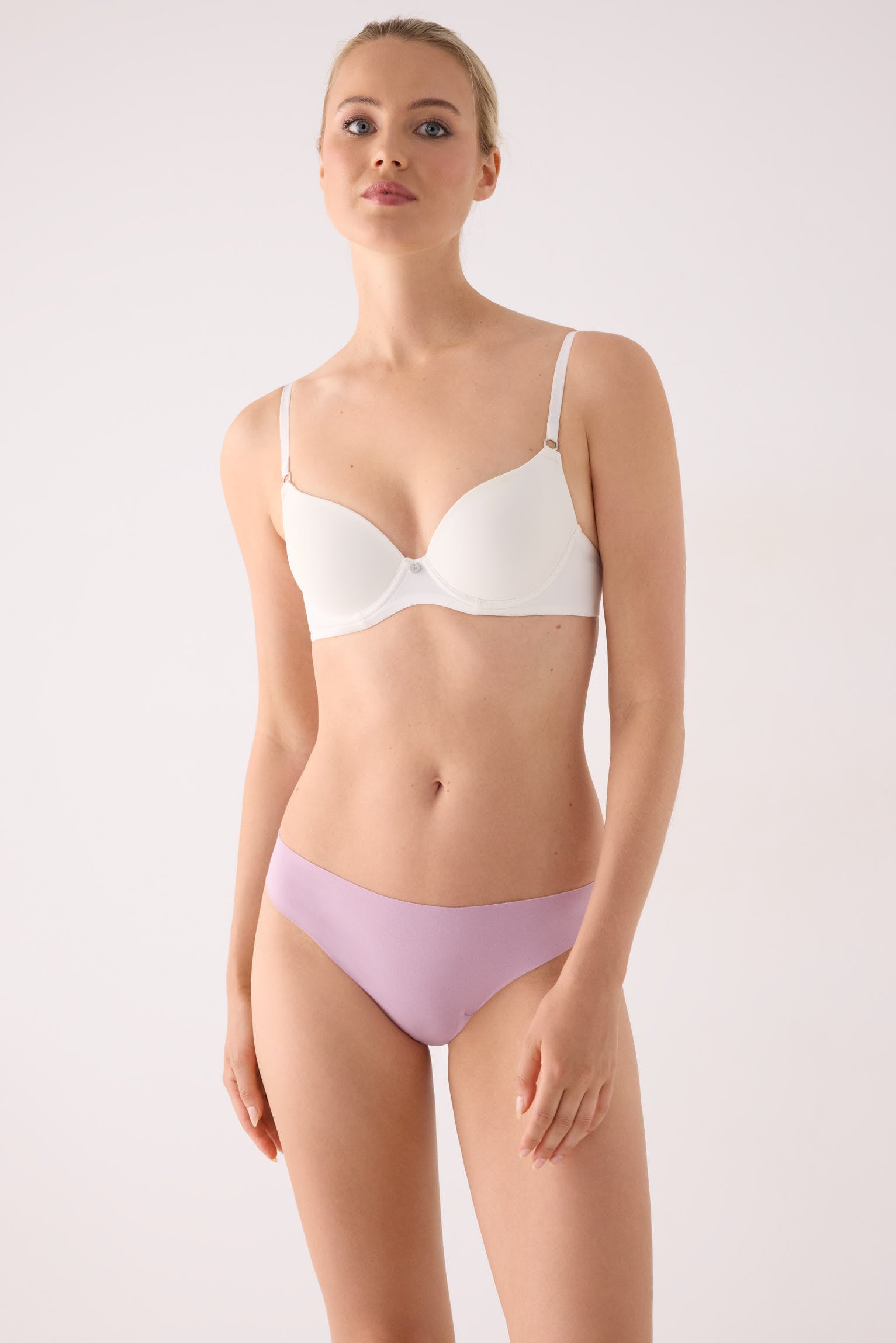 PREORDINE Slip brasiliana cotone taglio laser con pizzo rosa