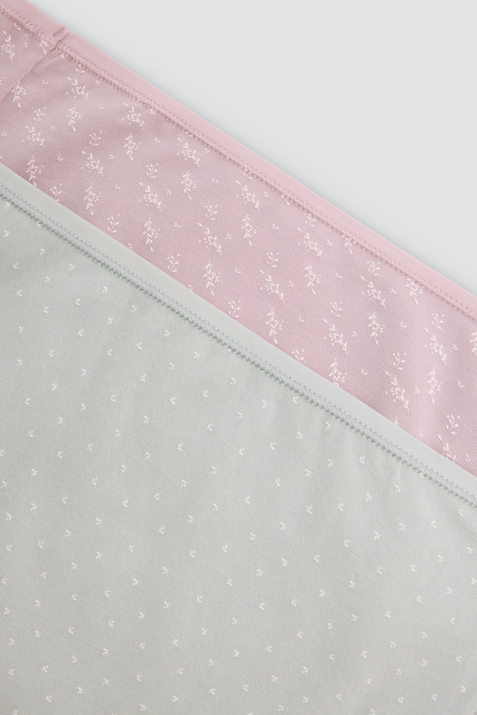 Confezione da 2 slip a vita alta stampati in cotone, multicolore