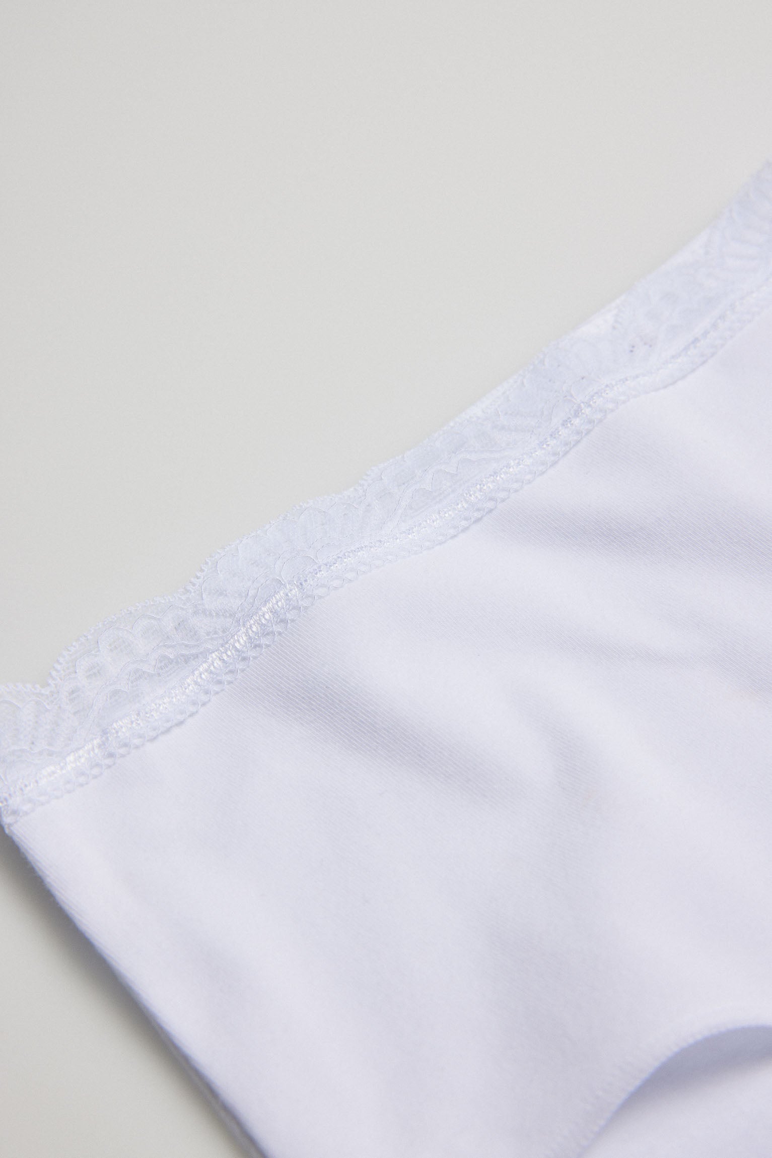 19684 5 braga alta encaje detalle - Blanco