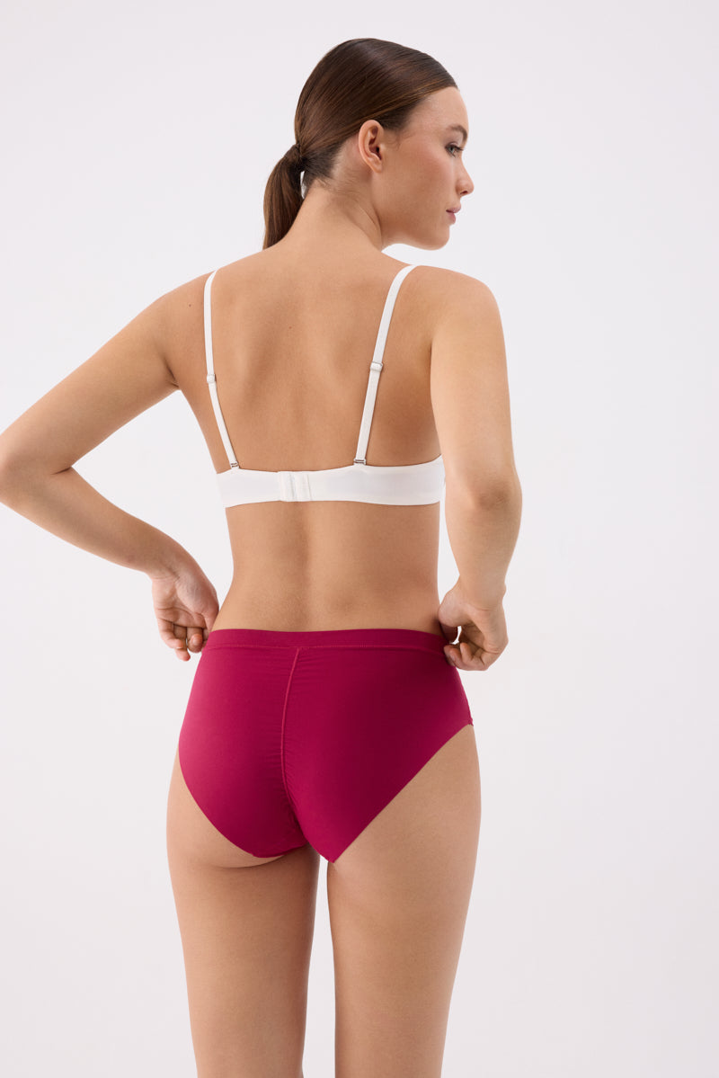 Slip midi Adapt con finiture invisibili bordeaux