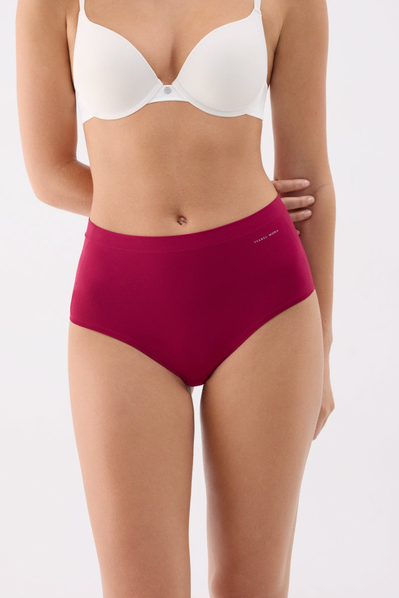 Slip a vita alta Adapt con finiture invisibili bordeaux