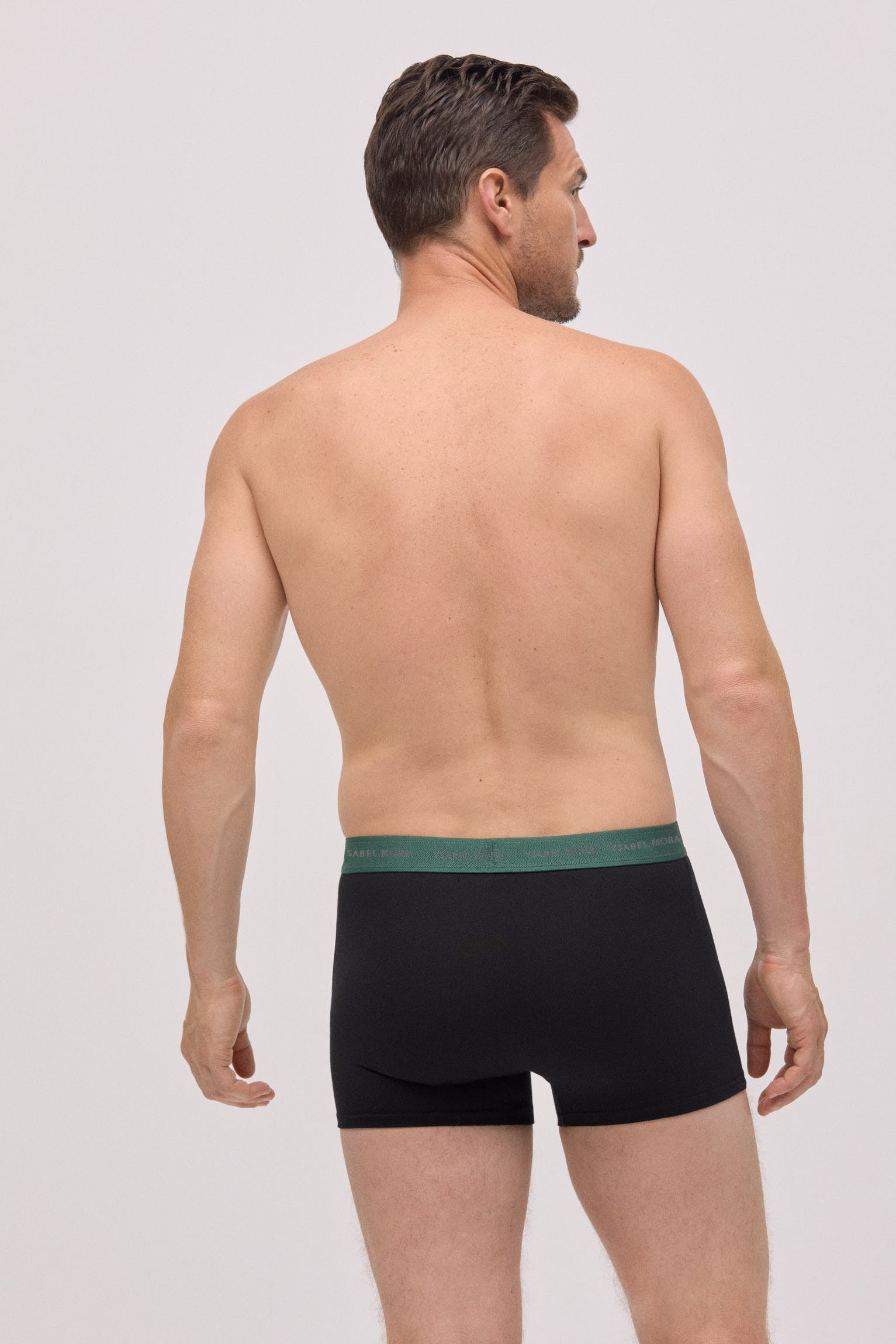 Confezione da 6 boxer neri con fascia colorata