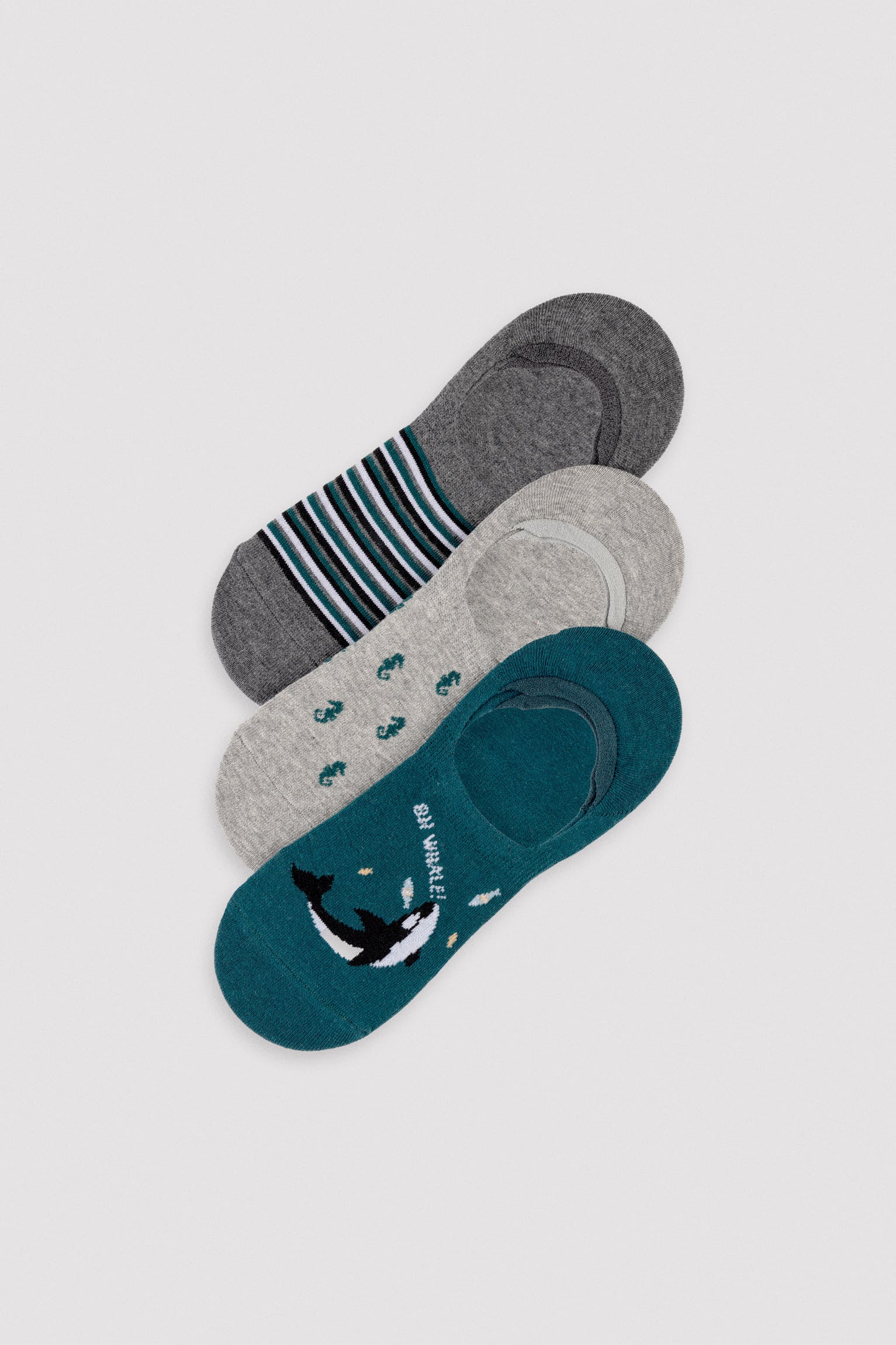 Confezione da 3 mignoli da uomo con stampa di animali marini