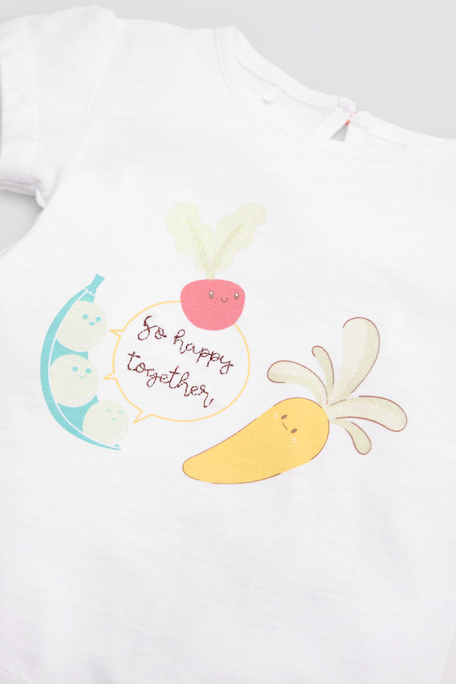 Conjunto bebé manga corta estampado verduras - Ysabel Mora