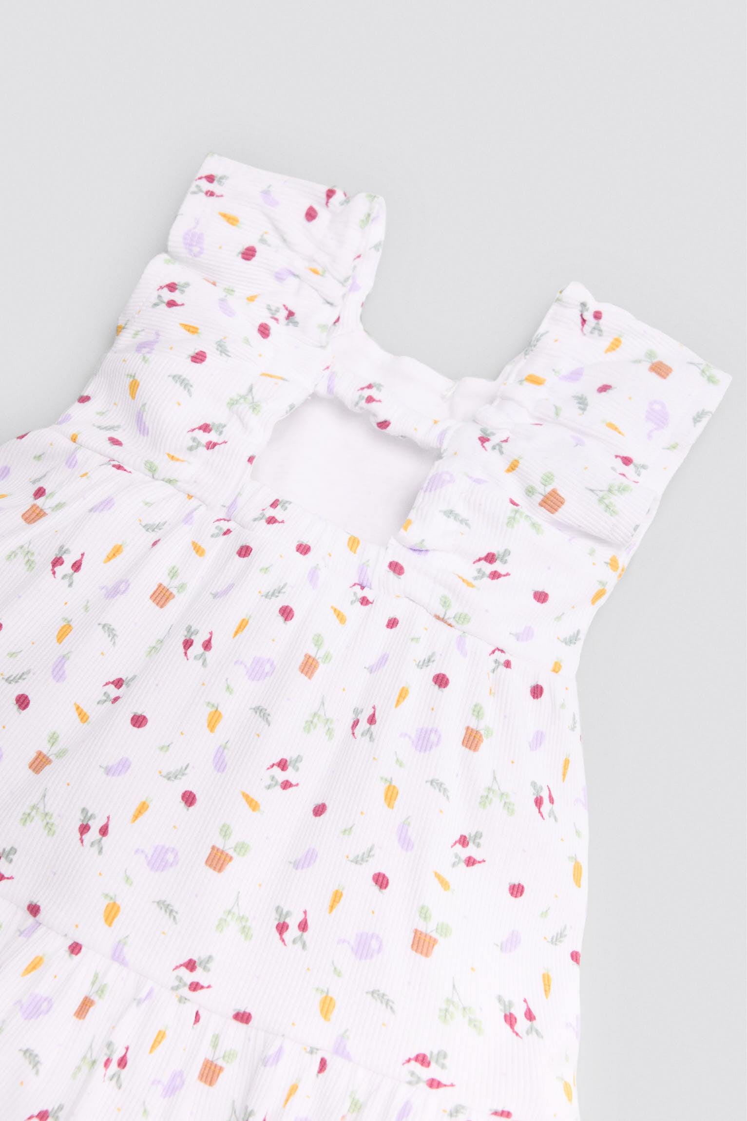 Vestido bebé sin mangas estampado verduras - Ysabel Mora