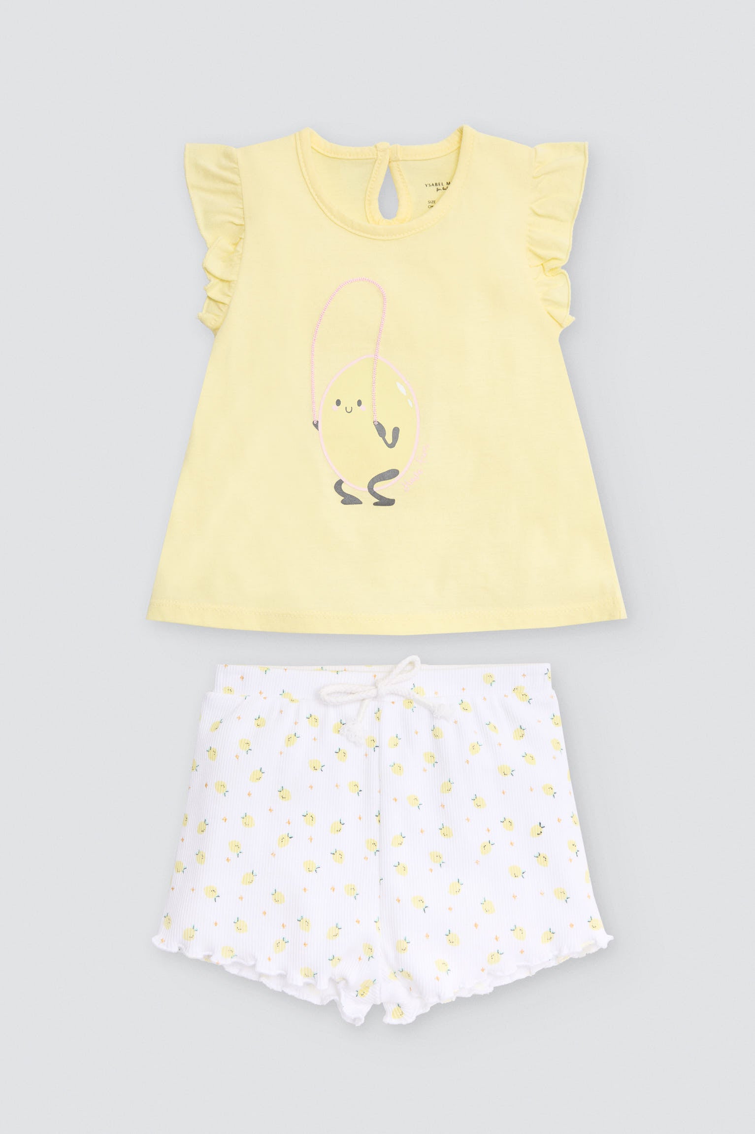 Conjunto bebé sin mangas estampado limones - Ysabel Mora