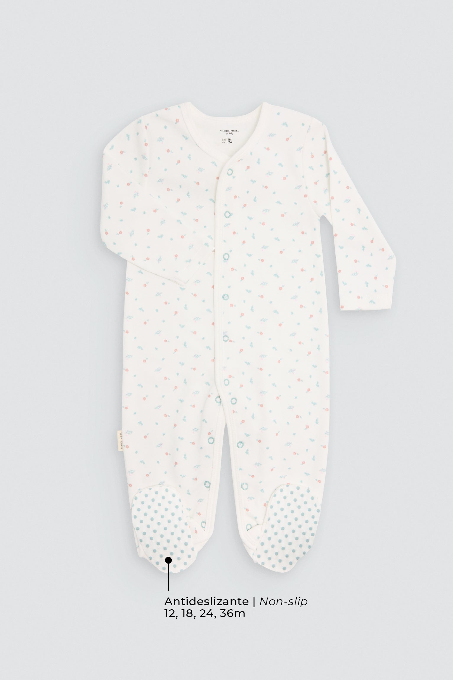 Tutina neonato manica lunga stampa floreale