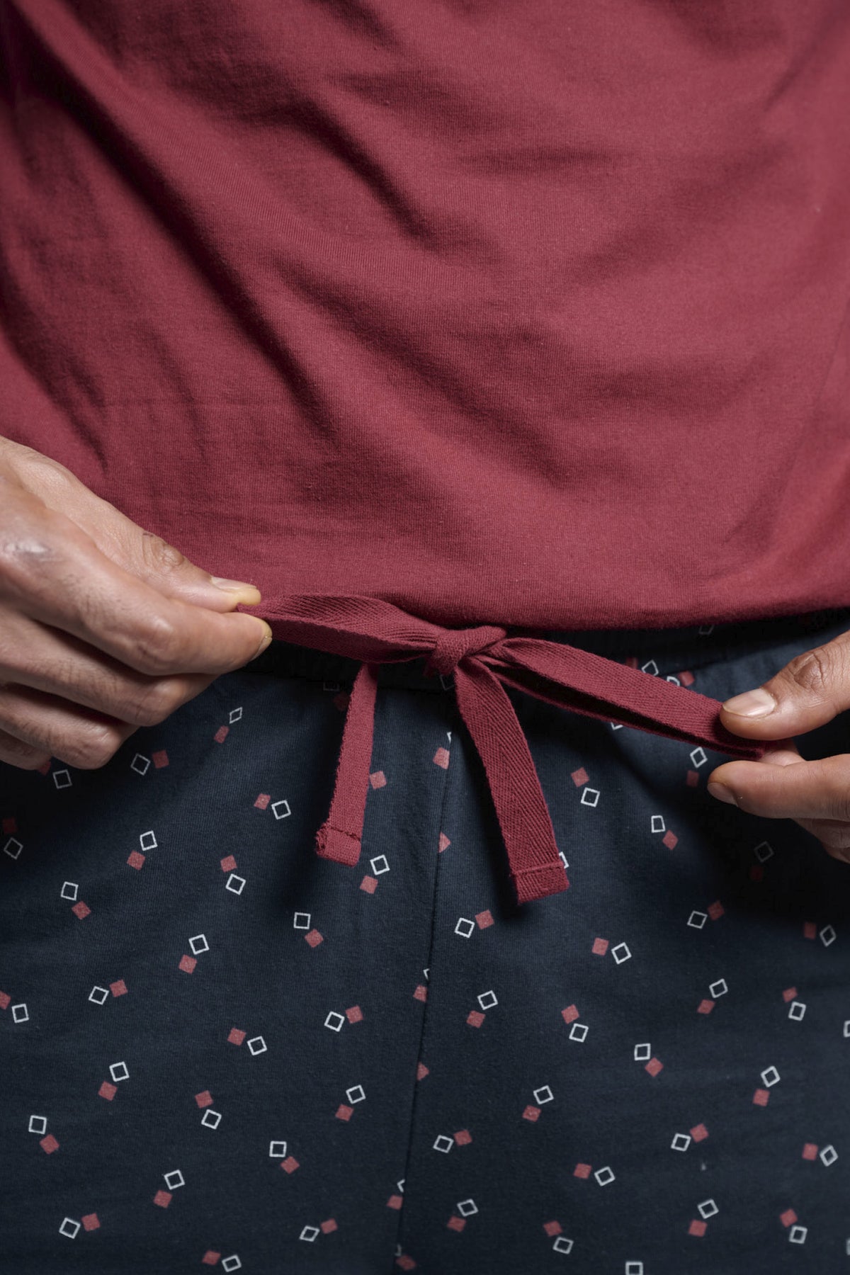 Pigiama lungo uomo cotone detalle bolsillo stampa