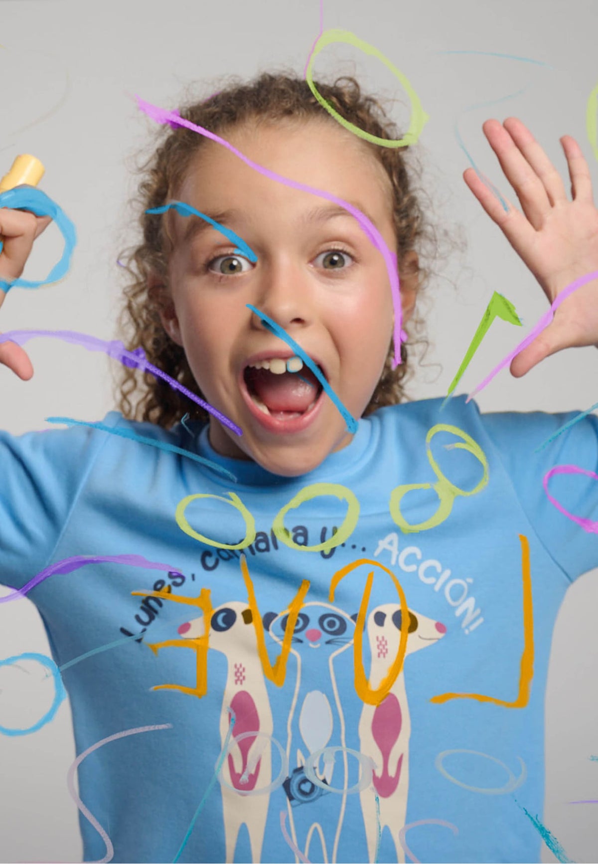 Pigiama lungo bambina afelpado stampa suricatas