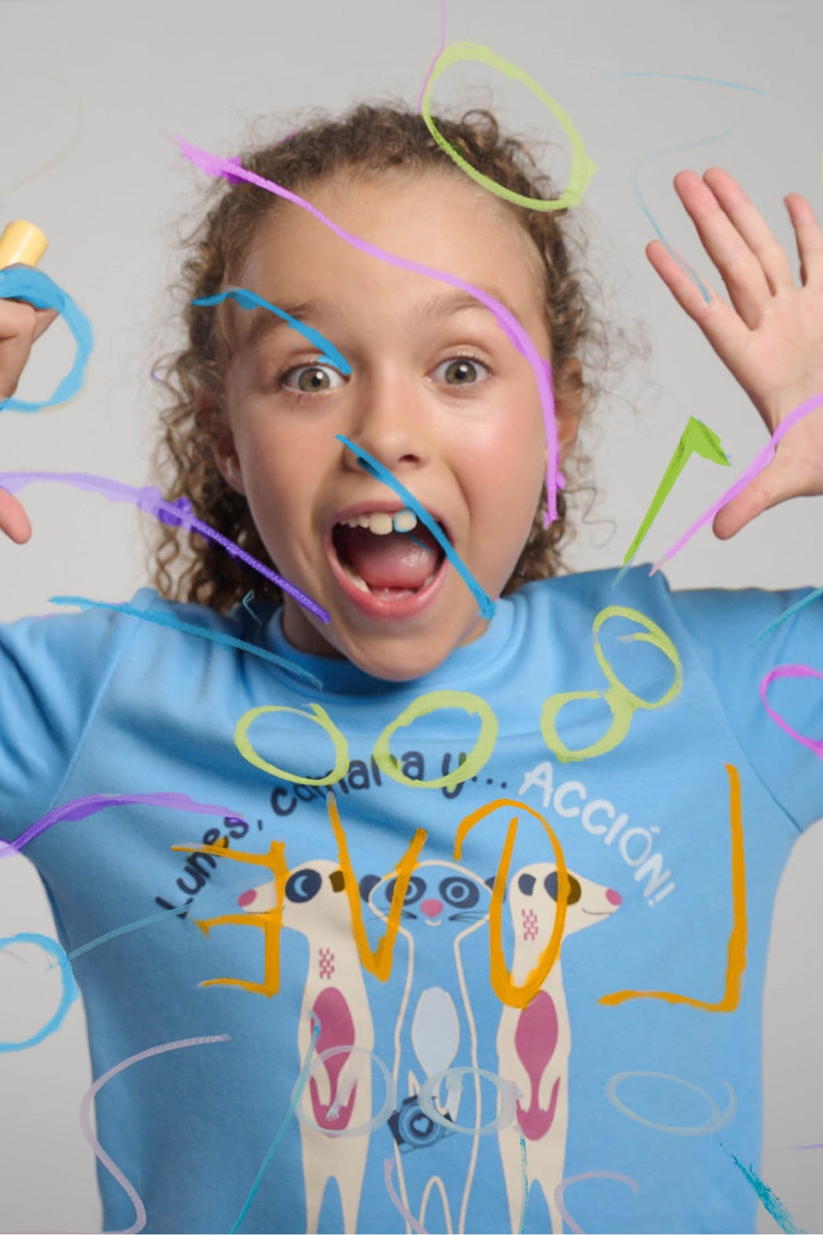 Pigiama lungo bambina afelpado stampa suricatas