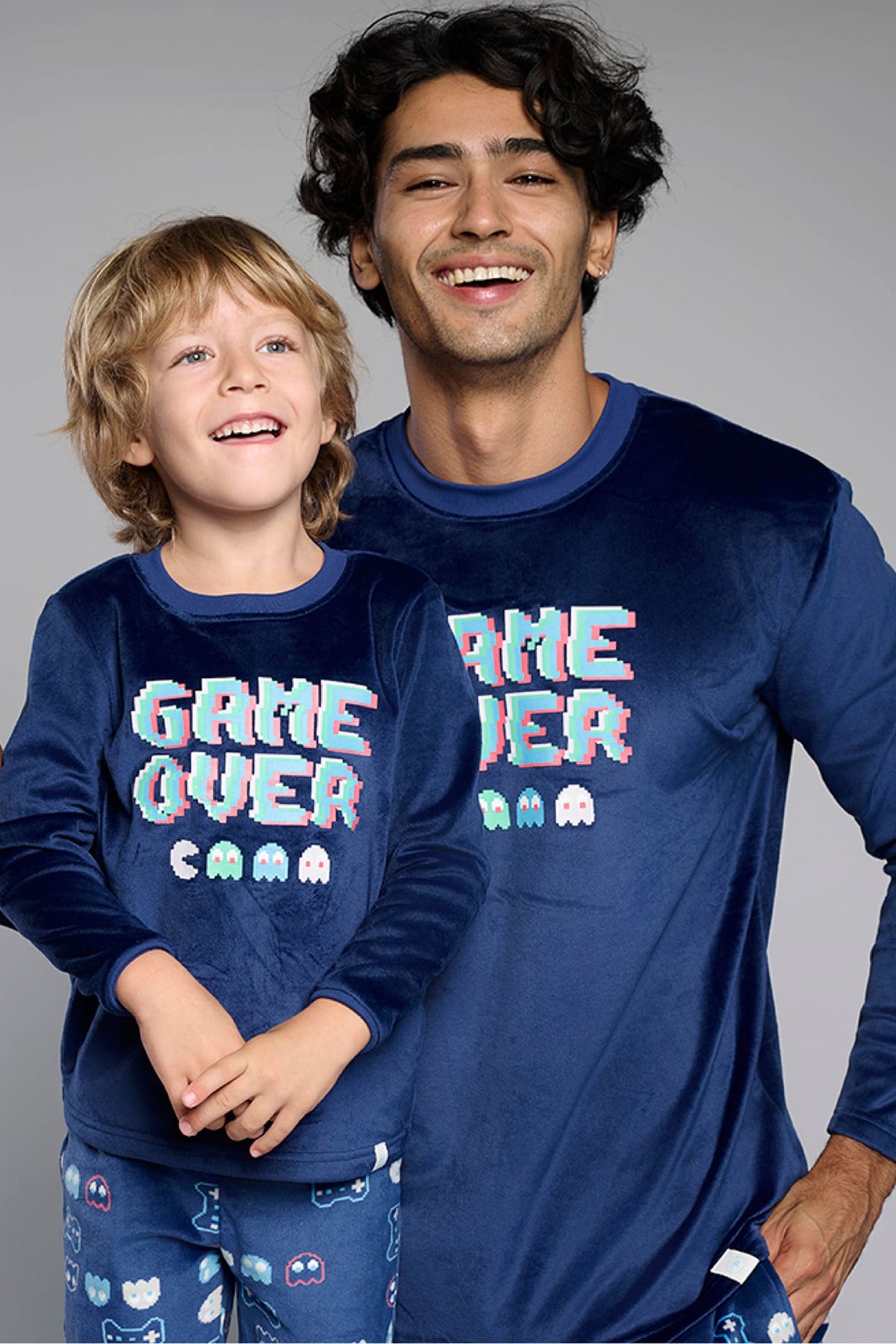 Pijama largo bambino terciopelo Game Over