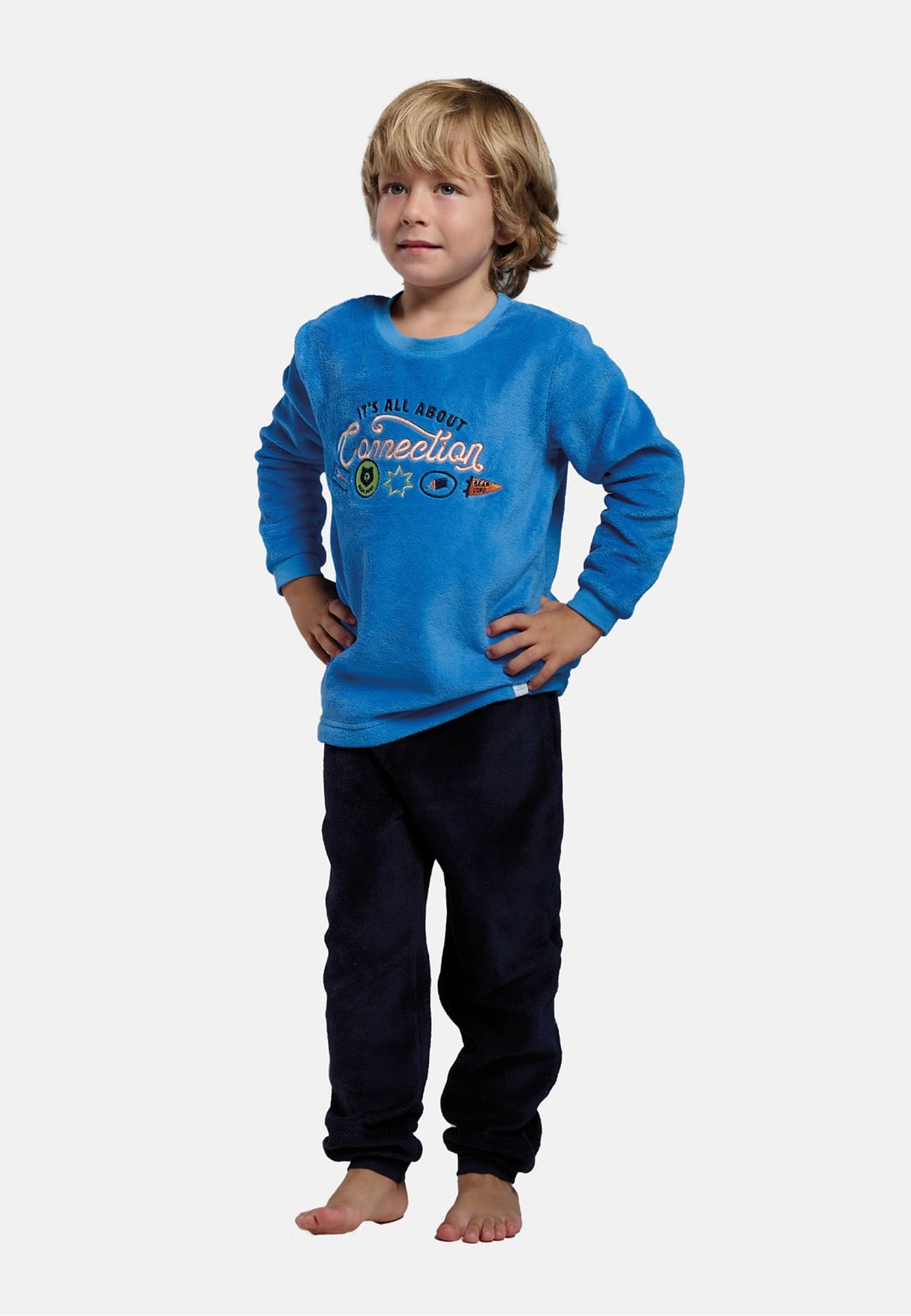 Pijama largo polar coralina bambino It's all about connection