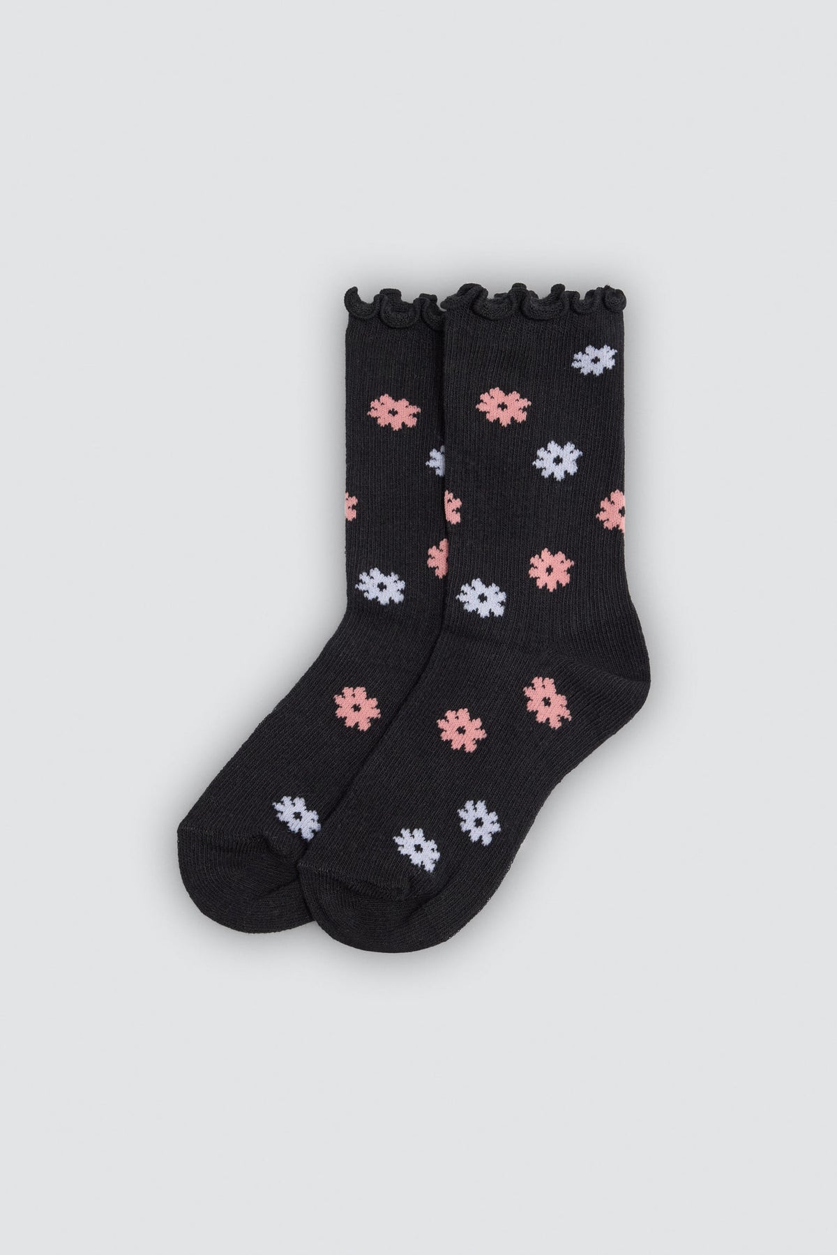 Pack 4 calzini bambina puño ondulado estampado flores