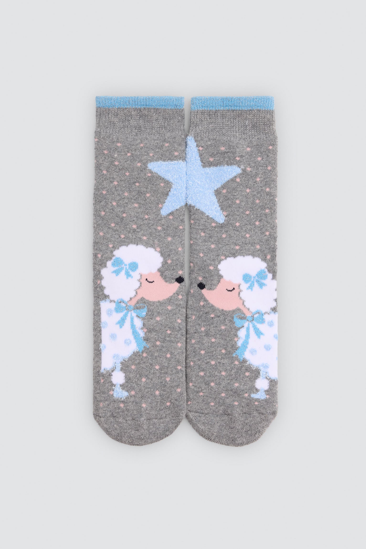 Pack 3 calzini bambina termici antidelizantes estampado perro caniche