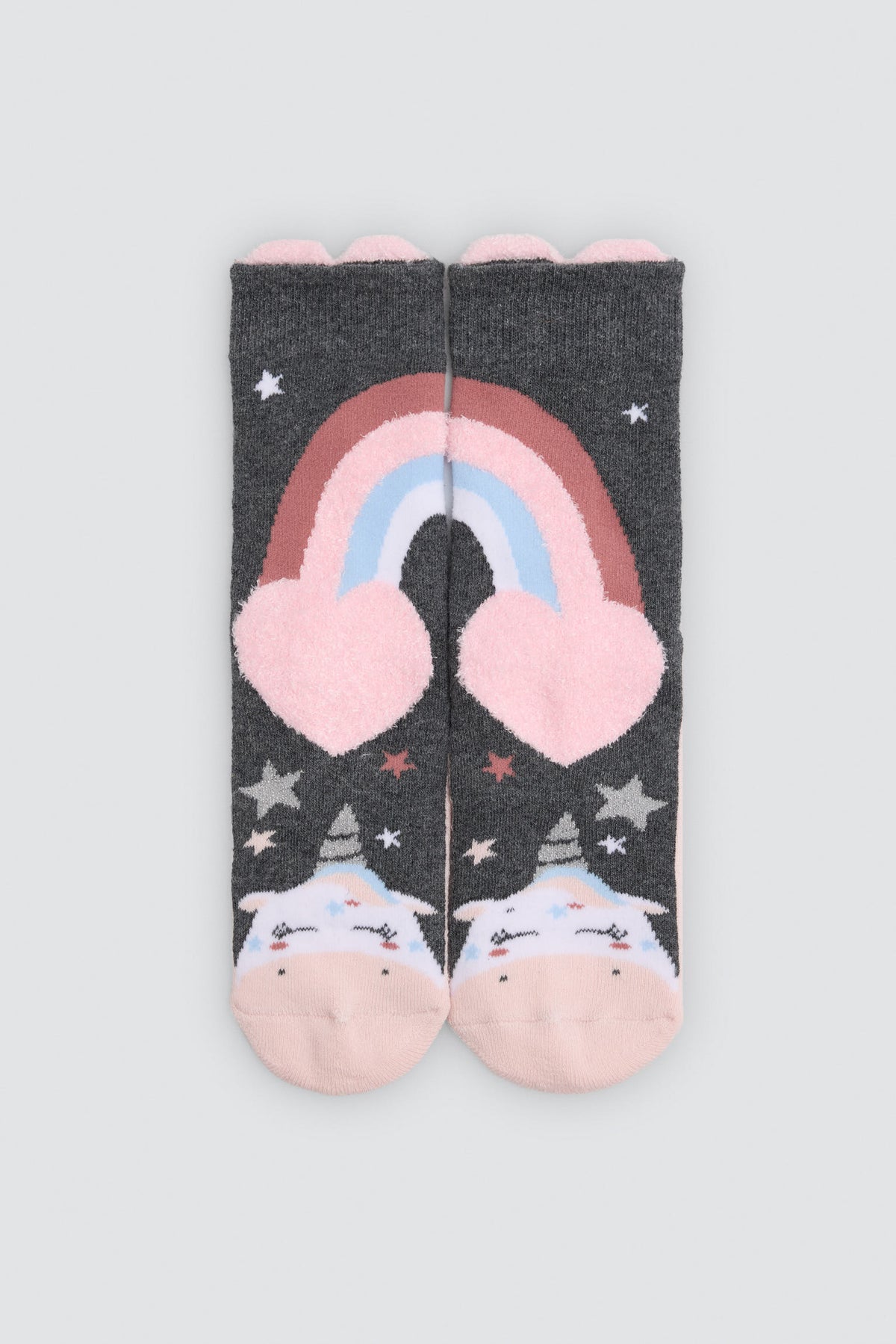 Pack 3 calzini bambina termici antidelizantes estampado unicornios y arcoiris