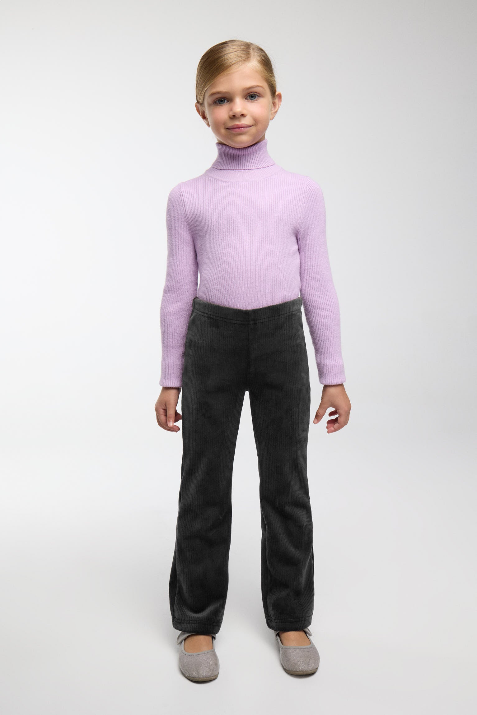 ULTRA TÉRMICO Pantalón afelpado bambina efecto pana negro