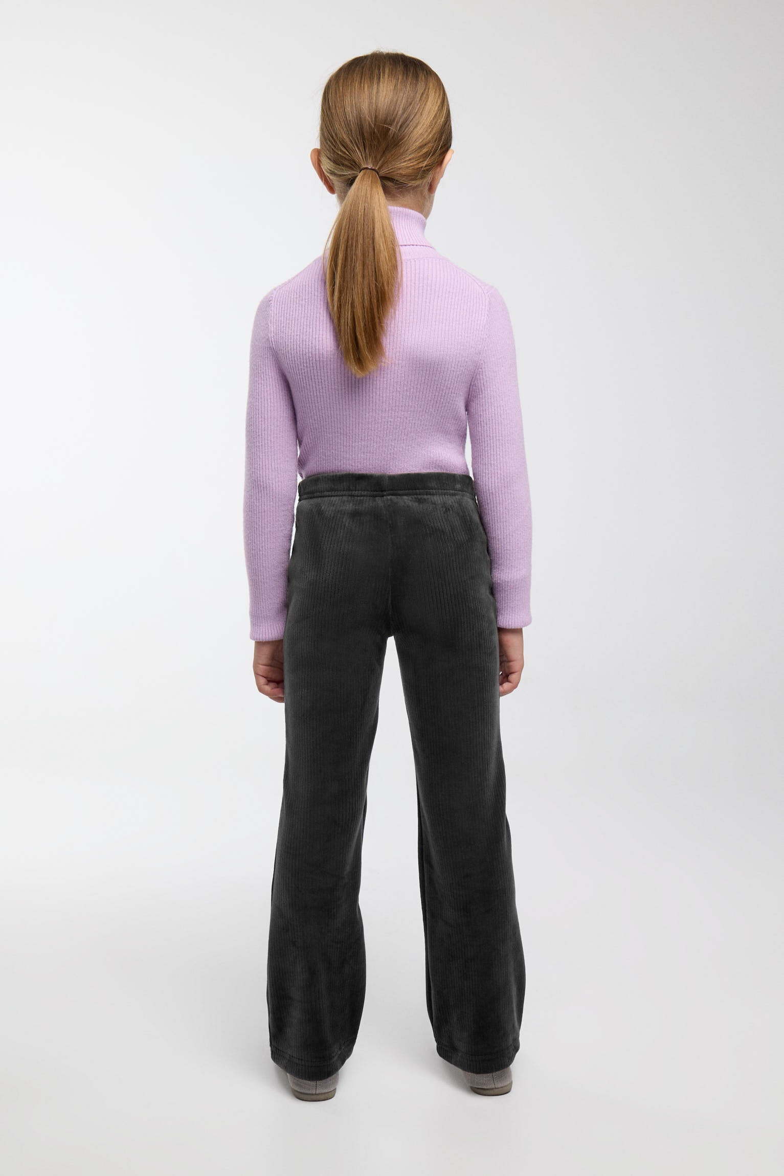 ULTRA TÉRMICO Pantalón afelpado bambina efecto pana negro