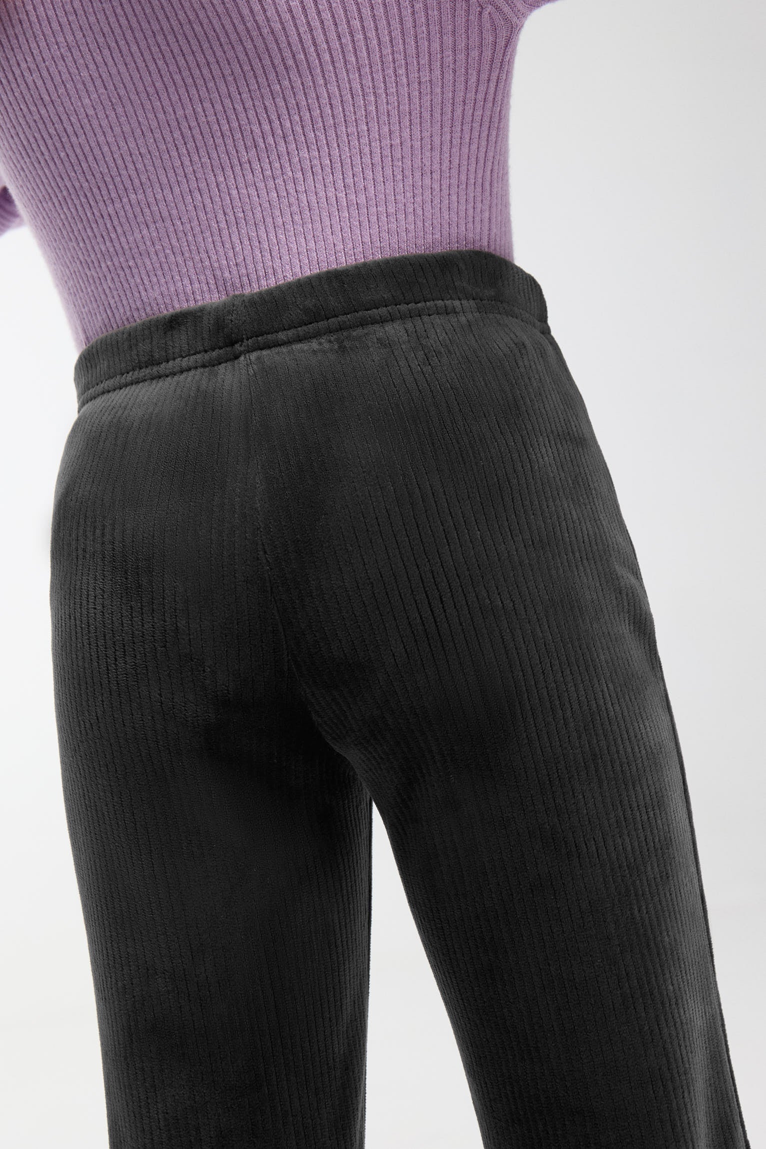 ULTRA TÉRMICO Pantalón afelpado bambina efecto pana negro