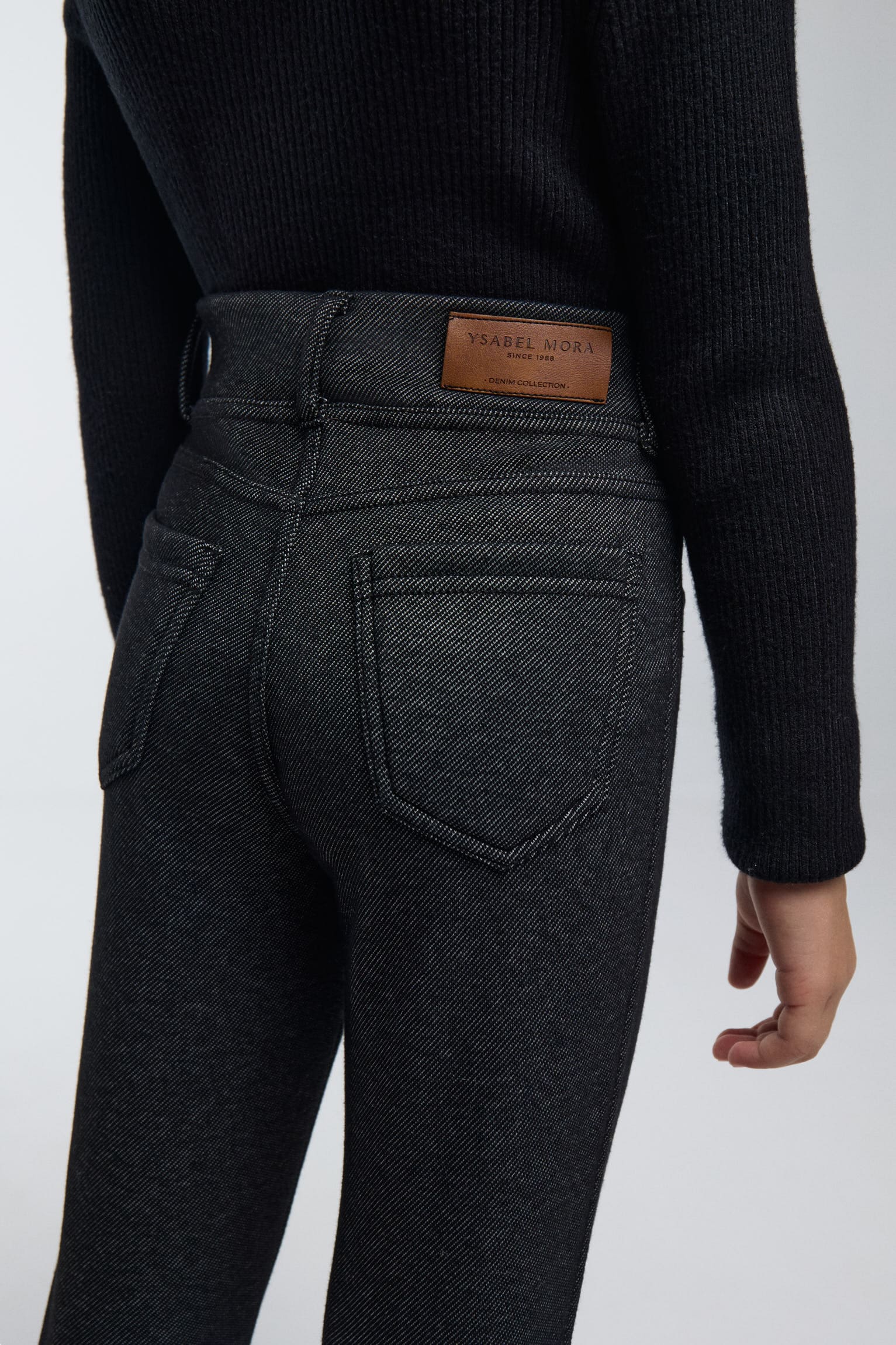 TÉRMICO Leggings afelpados bambina efecto vaquero negro