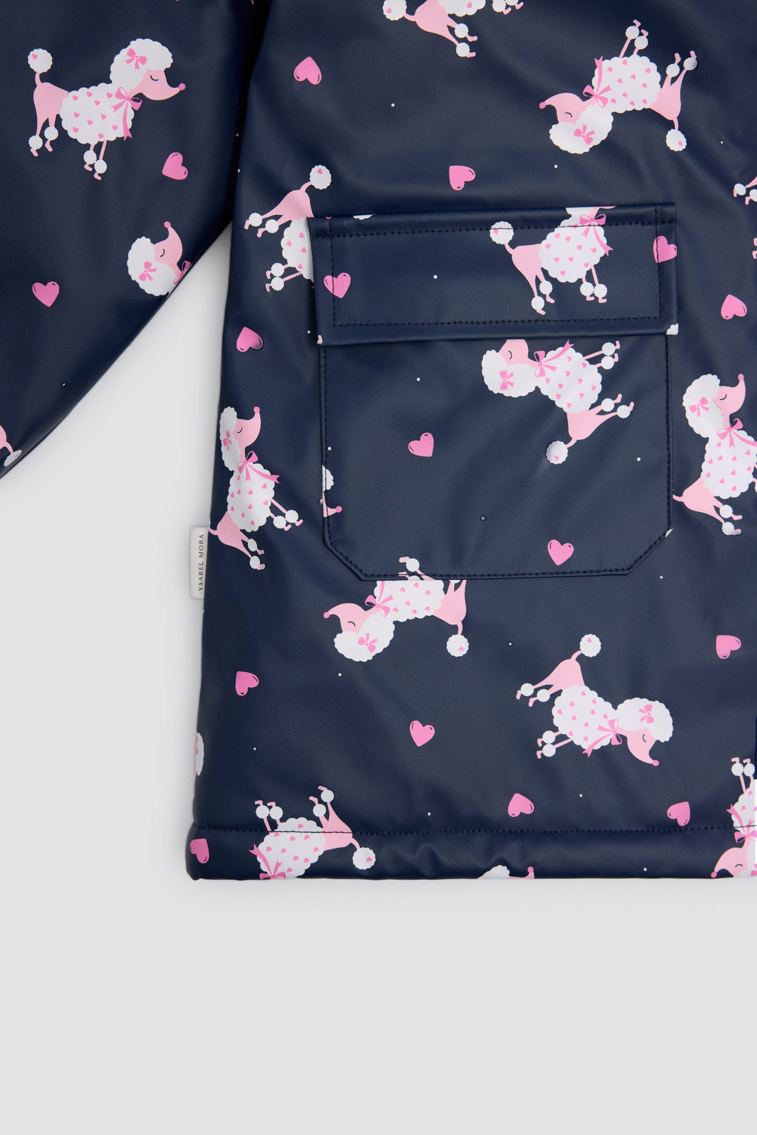 Chubasquero bambina forro polar estampado caniches