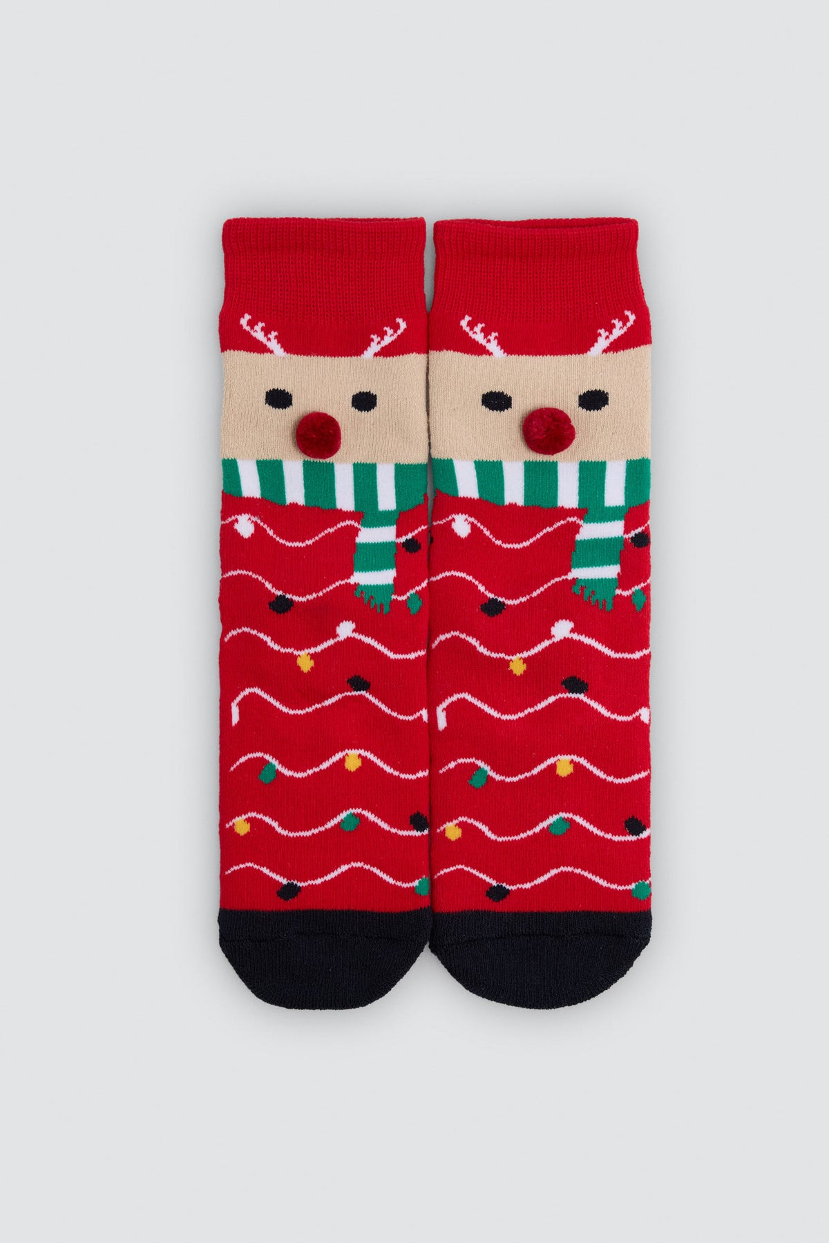 Pack 2 calzini bambino estampado navidad renos y pingüinos