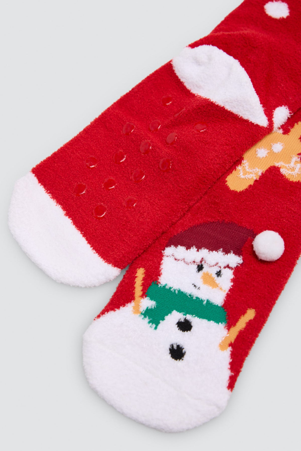 Calcetines antideslizantes infantiles navidad estampado muñeco de nieve