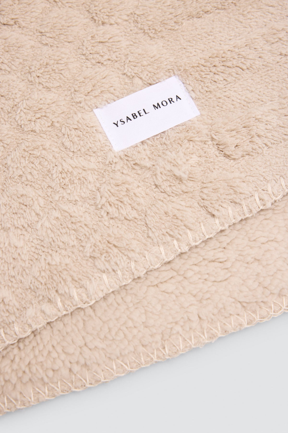 Manta texturizada estampada beige