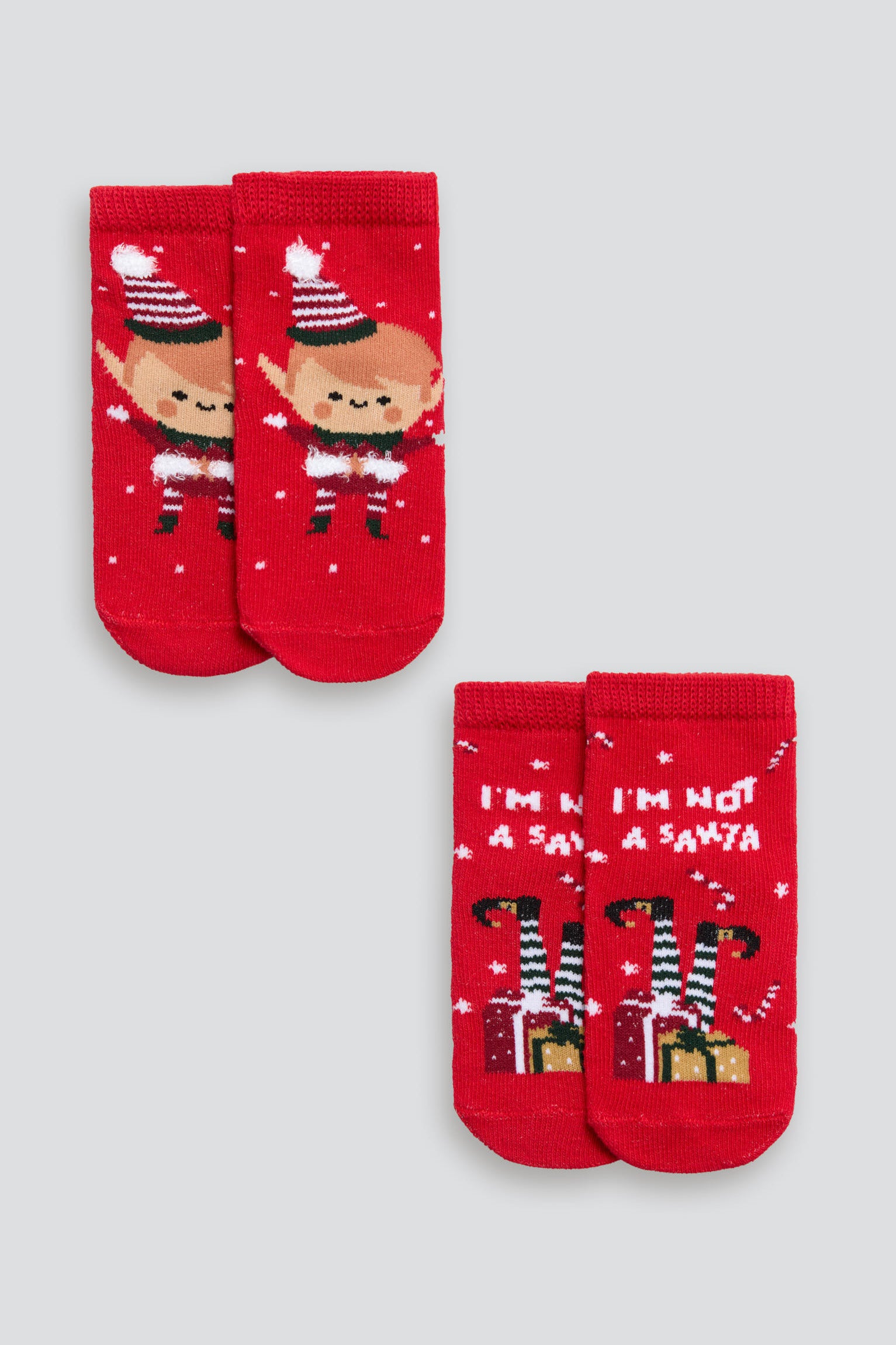 Pack 2 calcetines bebé Navidad