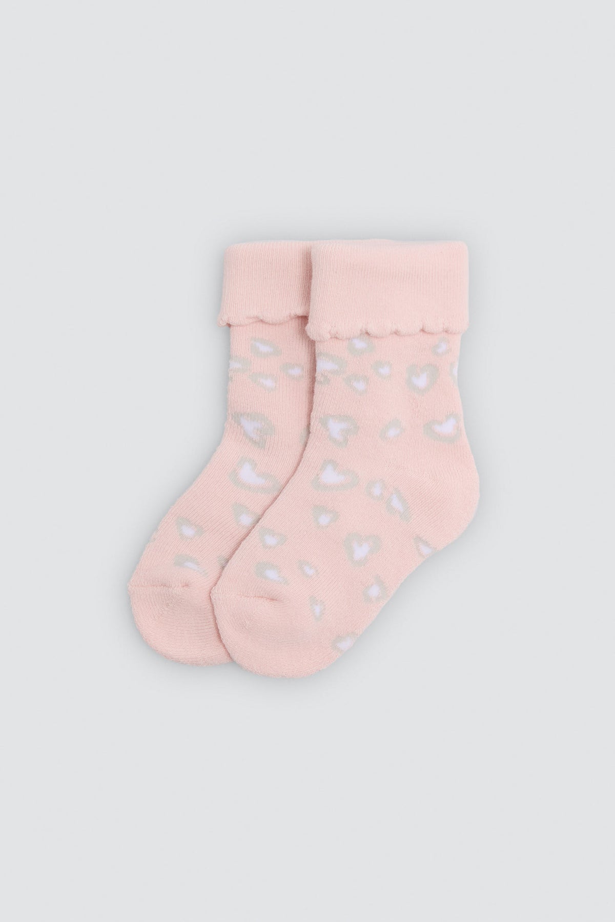 Pack 4 calzini neonato termici puño doblado estampado frutas y corazones