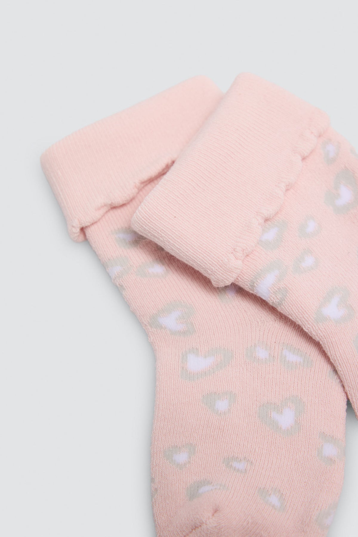 Pack 4 calzini neonato termici puño doblado estampado frutas y corazones