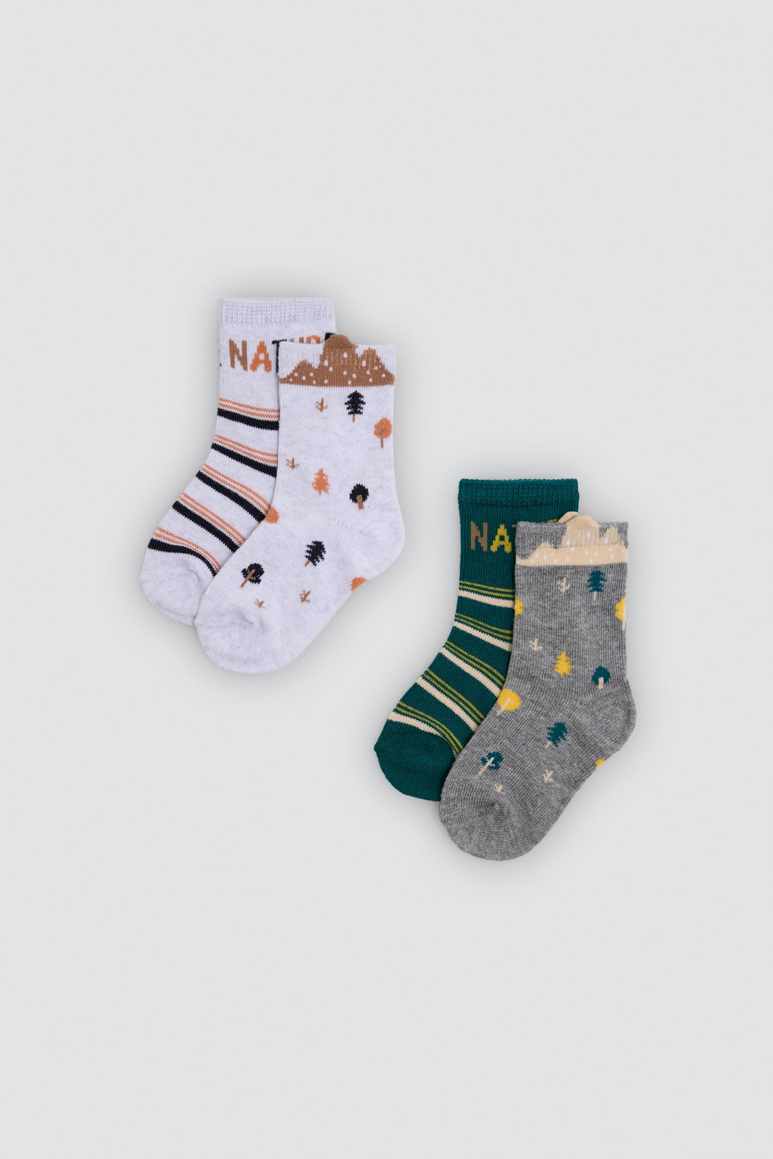 Pack 4 calzini neonato estampado naturaleza