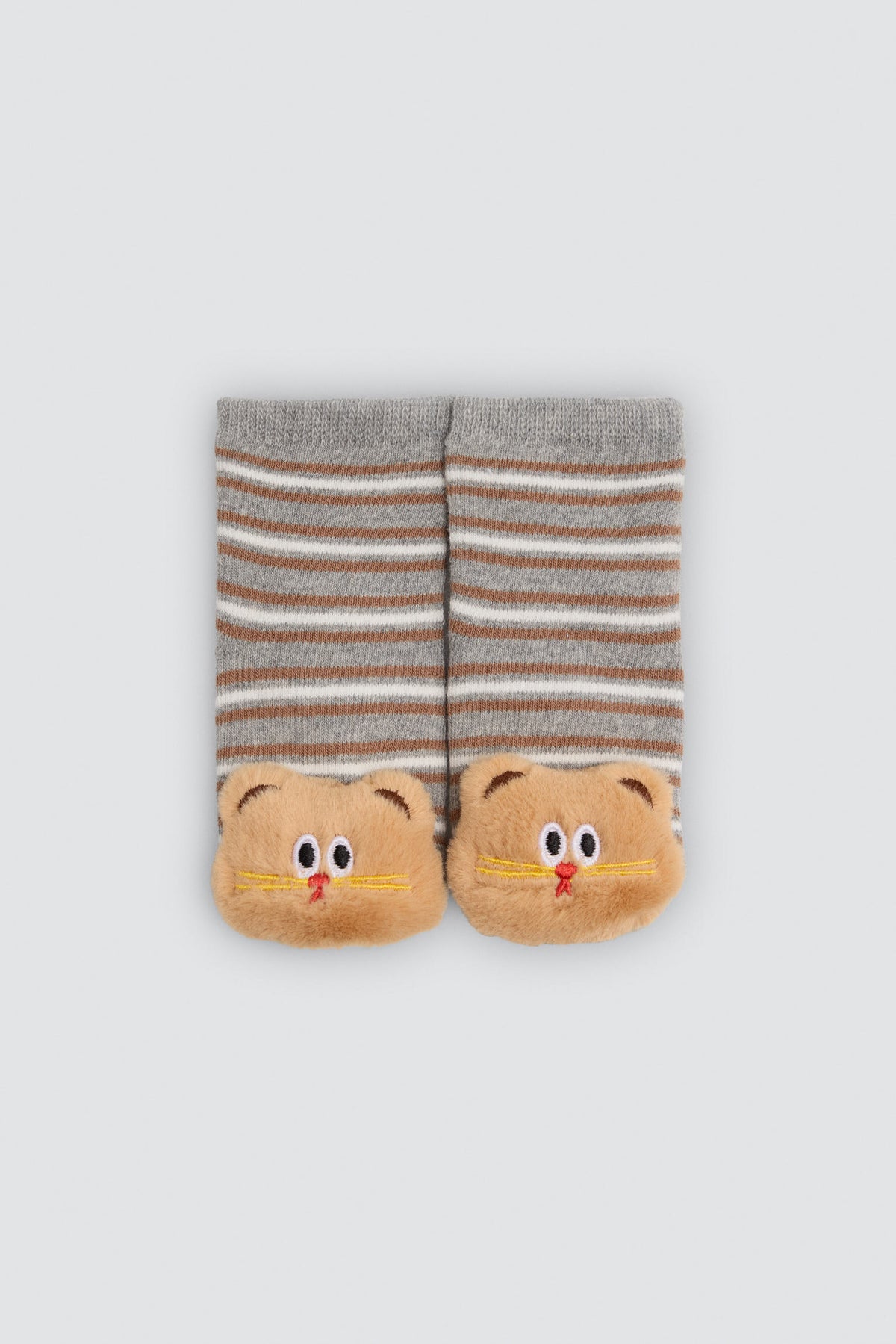 Pack 2 calzini neonato termici antideslizantes sensoriales gatitos