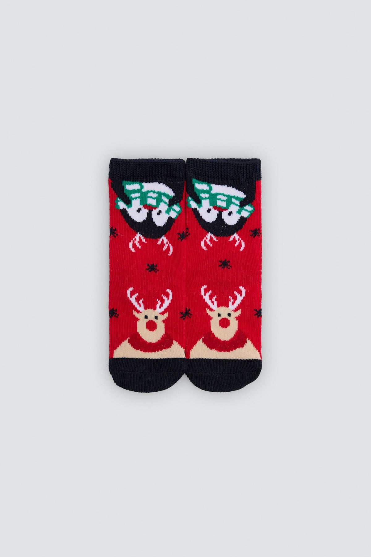 Pack 2 calzini neonato estampado navidad renos y papa noel