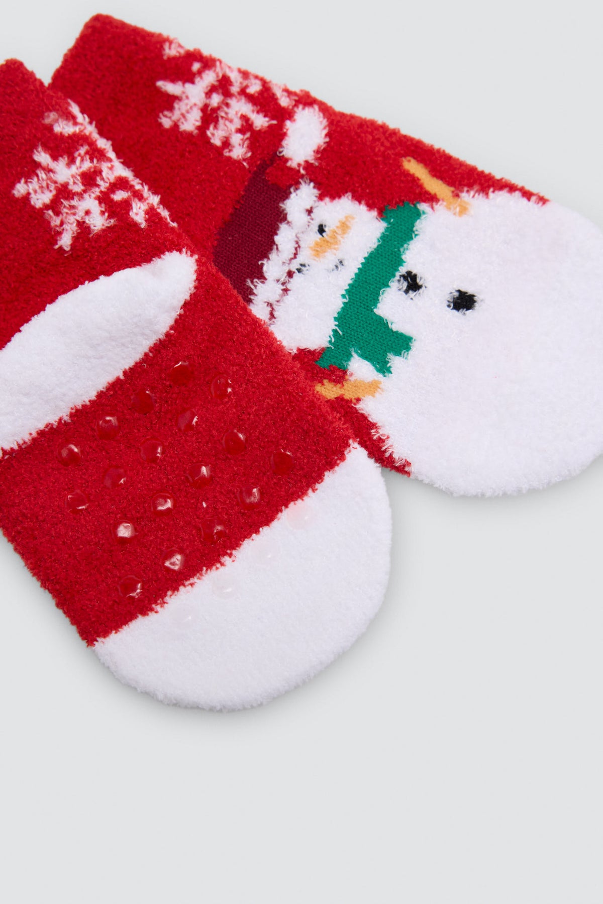 Calcetines antideslizantes bebé navidad estampado dibujo muñeco de nieve