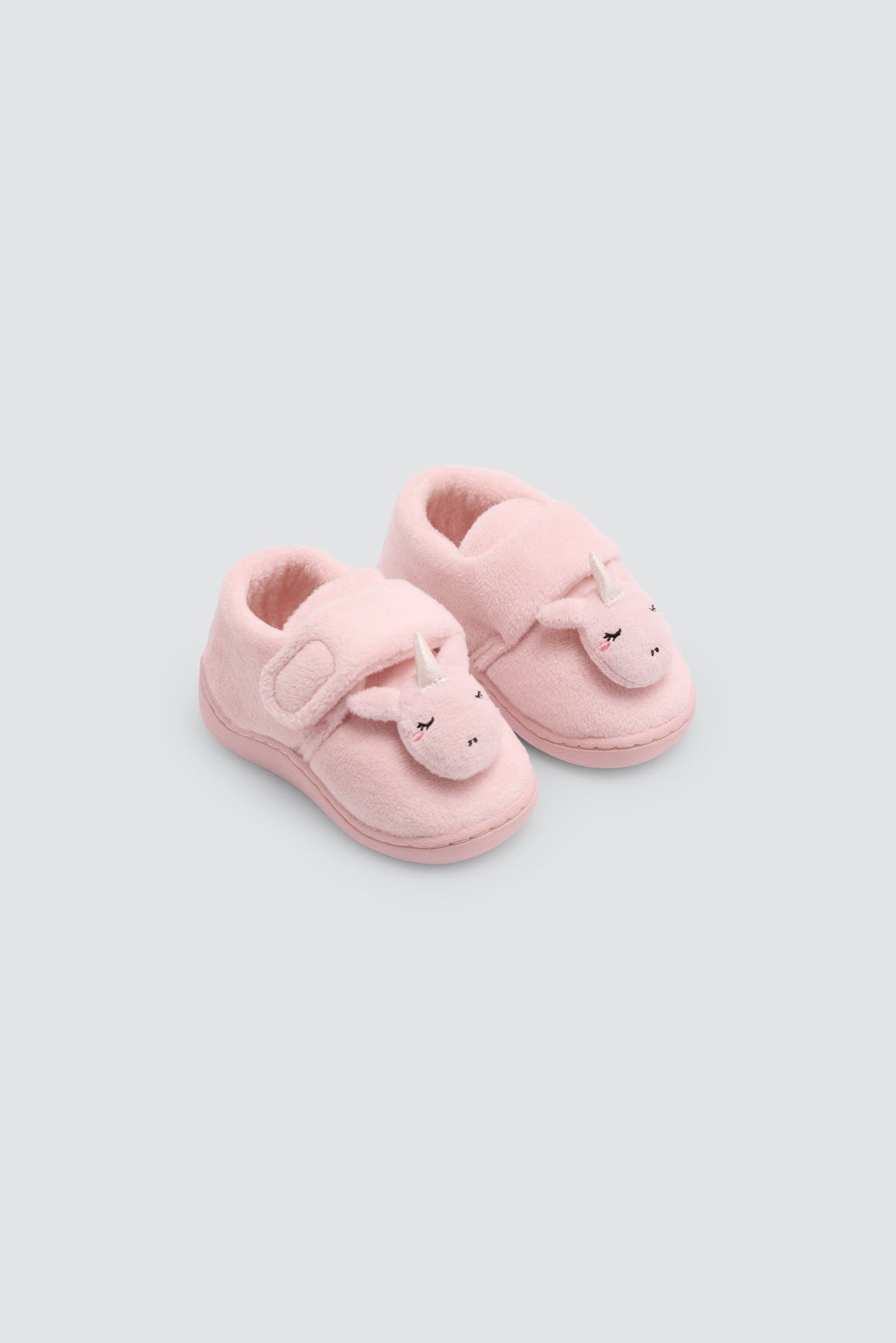 Pantofole da casa per neonata con faccina unicorno